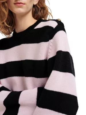 Barrie high-neck cashmere collar - Pink