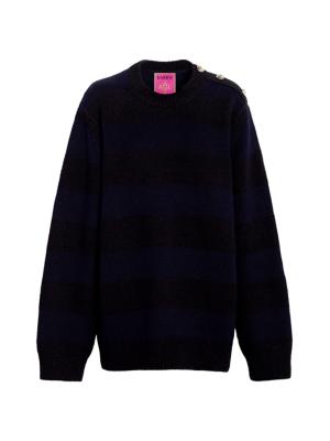 Barrie round-neck cashmere jumper - Blue