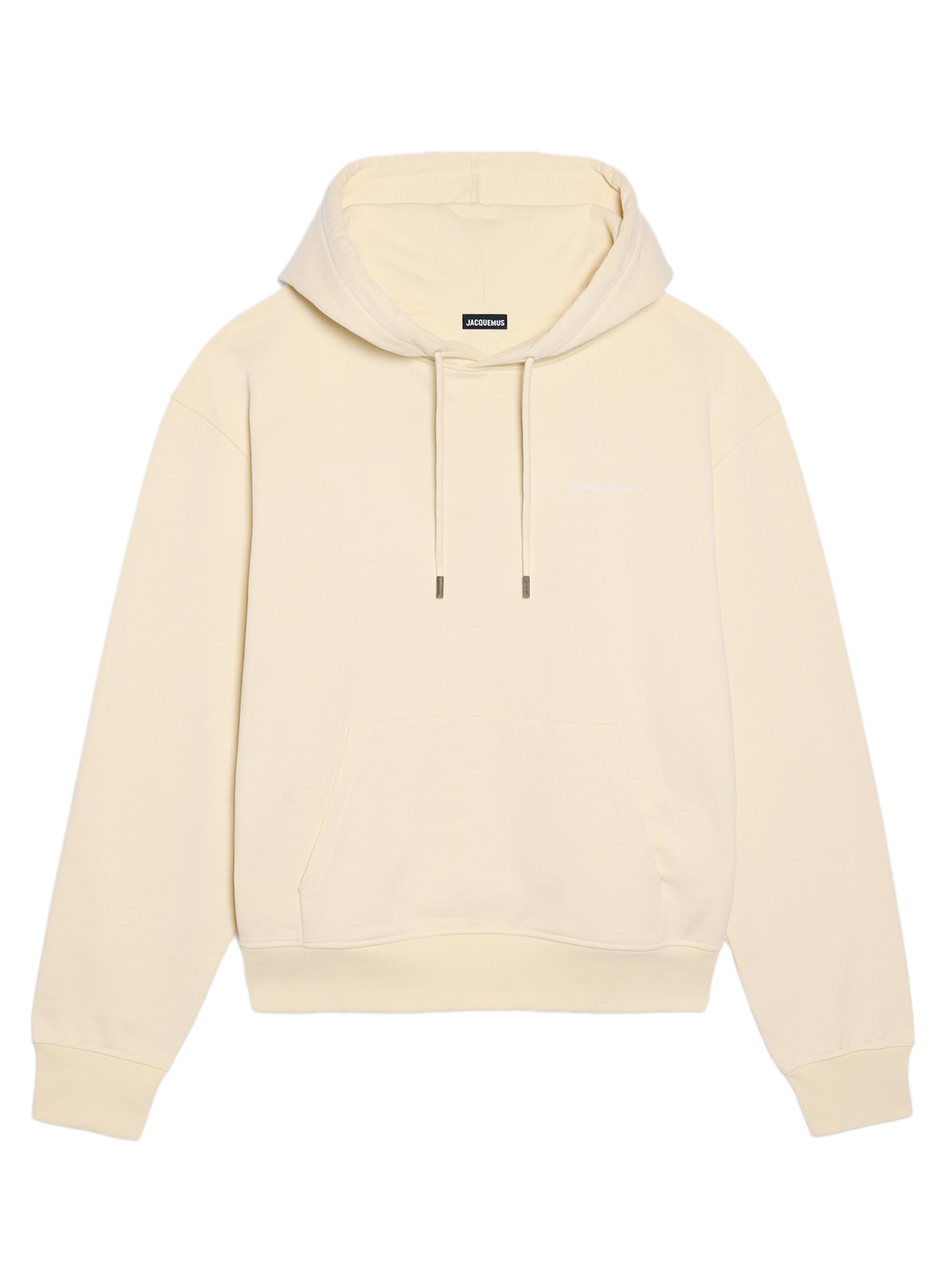 Jacquemus Men's Cotton Jersey Hoodie - Beige