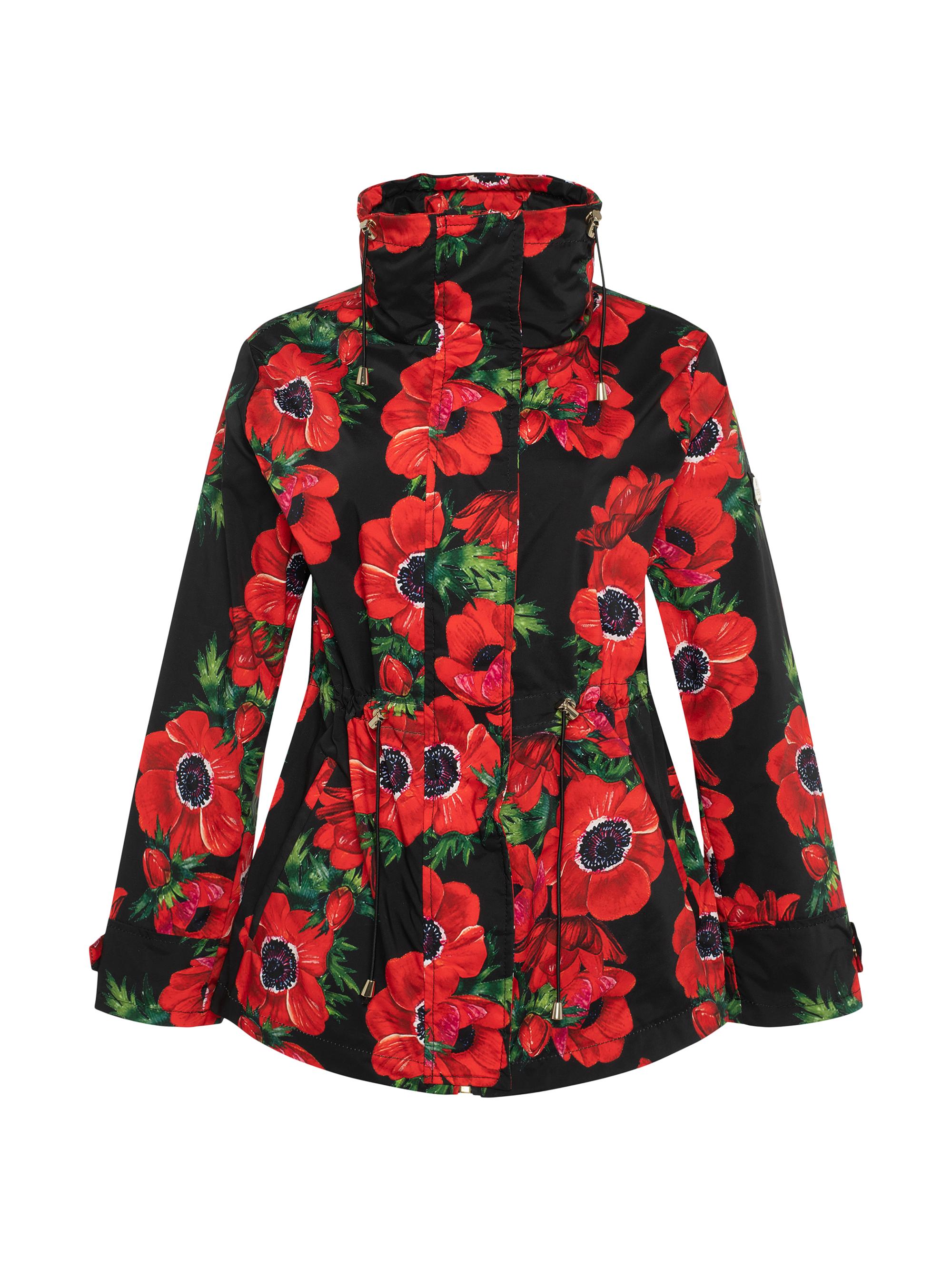 Gorski Women's Patterned Zip Jacket - Black Poppy