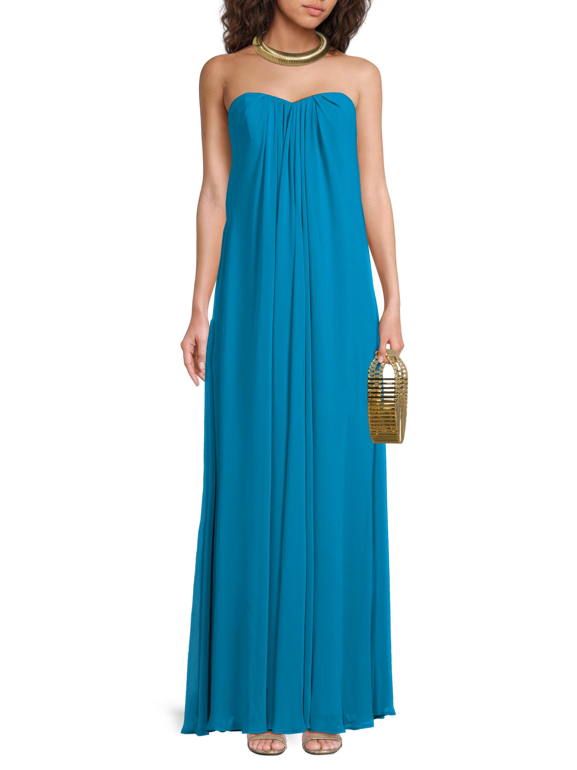 chinese dress ladies Jana Strapless Ruffle Open Back Maxi Dress