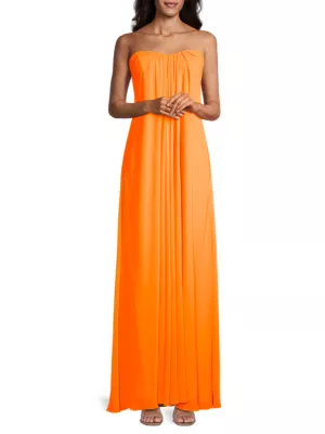 Orange Chiffon Dress