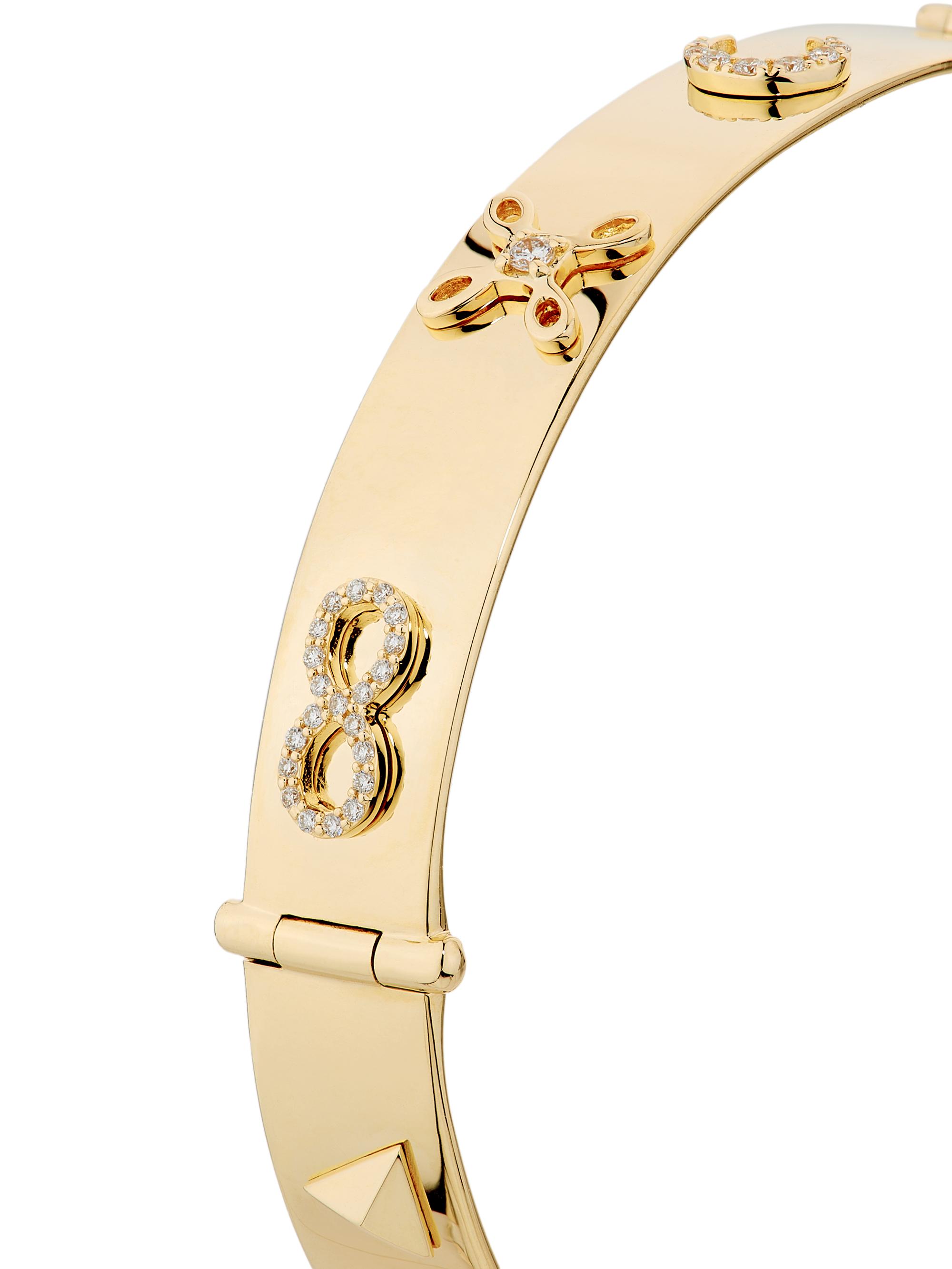 Foundrae Symbols Classic Triptych 18K Yellow Gold & 0.65 TCW