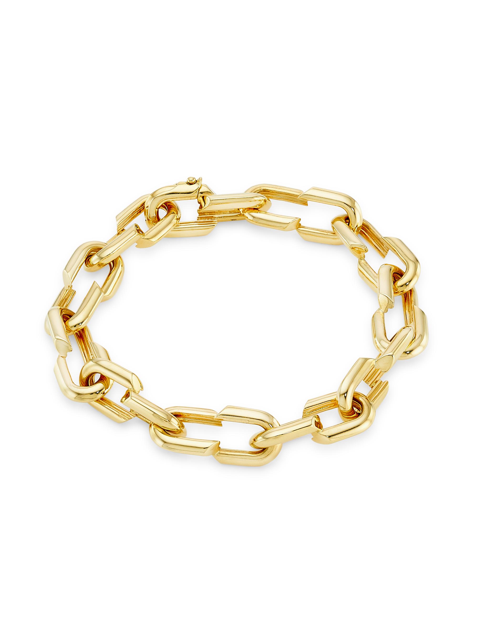 Foundrae Women's Strong Hearts 18K Yellow Gold  Love Link Bracelet - Yellow Gold