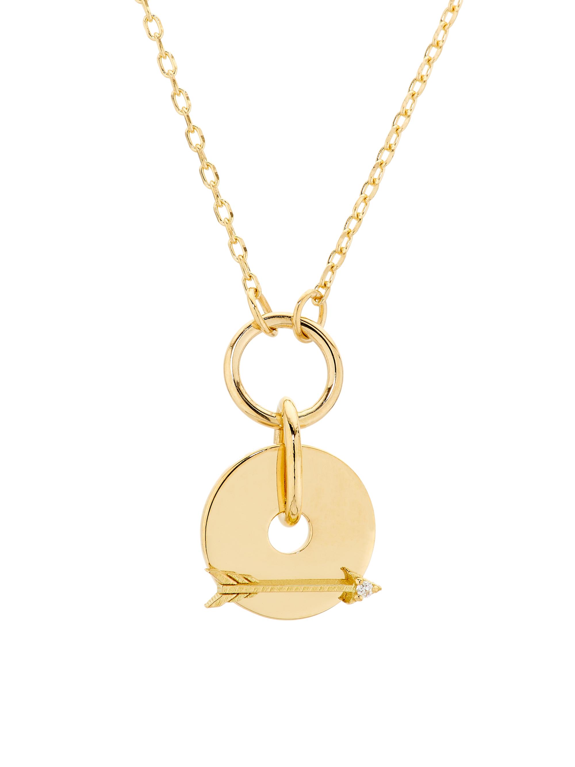 Foundrae Women's Dream Arrow 18K Yellow Gold & 0.05 TCW Diamond Symbol Drop Necklace - Yellow Gold