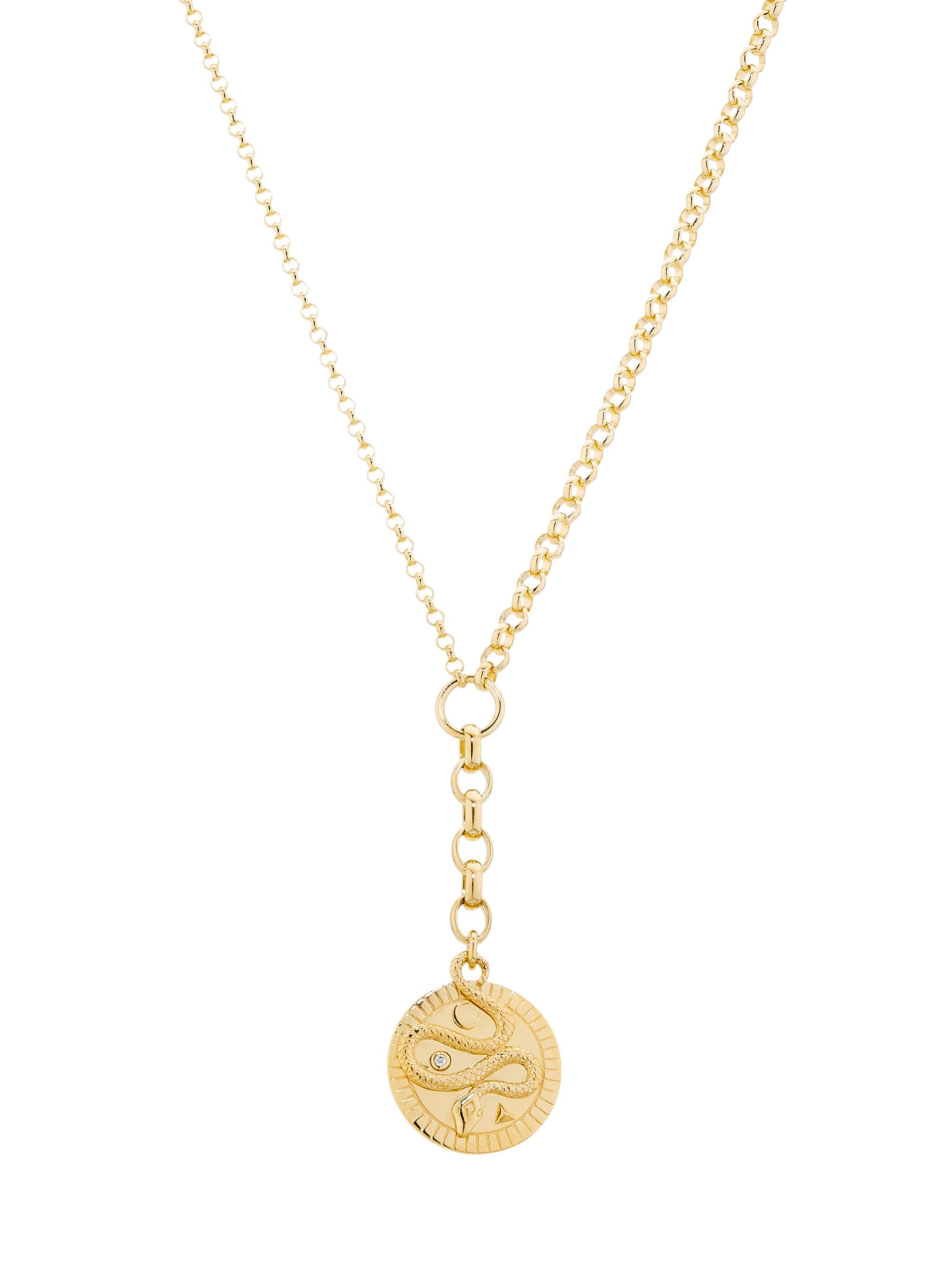 Foundrae Women's Wholeness 18K Yellow Gold & 0.05 TCW Diamond  Mixed Belcher Chain Necklace - Yellow Gold