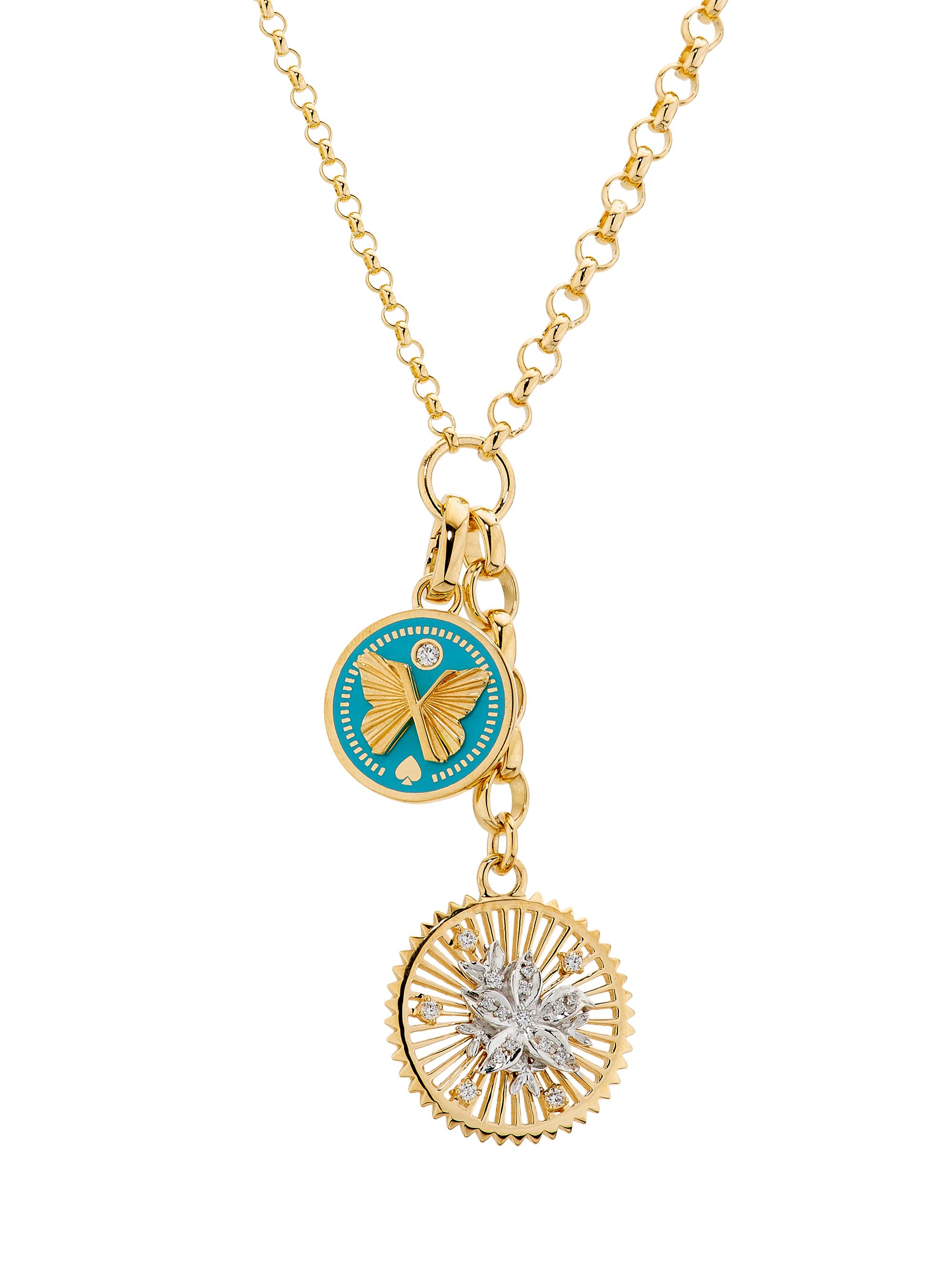 Foundrae Women's Resilience & Reverie 18K Yellow & White Gold & 0.16 TCW Diamond  Mixed Belcher Chain Necklace - Yellow Gold