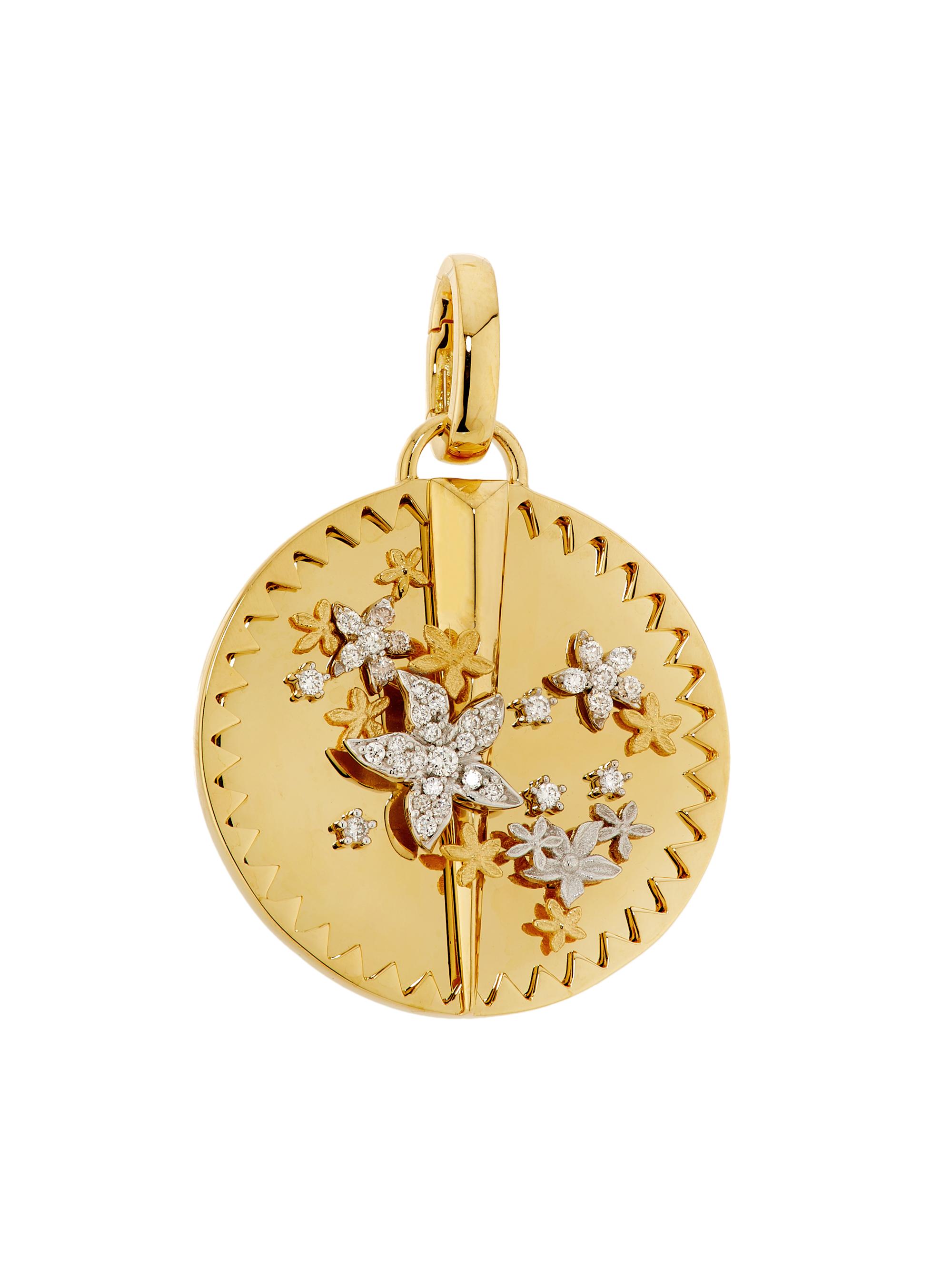 Foundrae Women's Resilience Blossoms 18K Yellow Gold & 0.13 TCW Diamond  Medallion - Yellow Gold