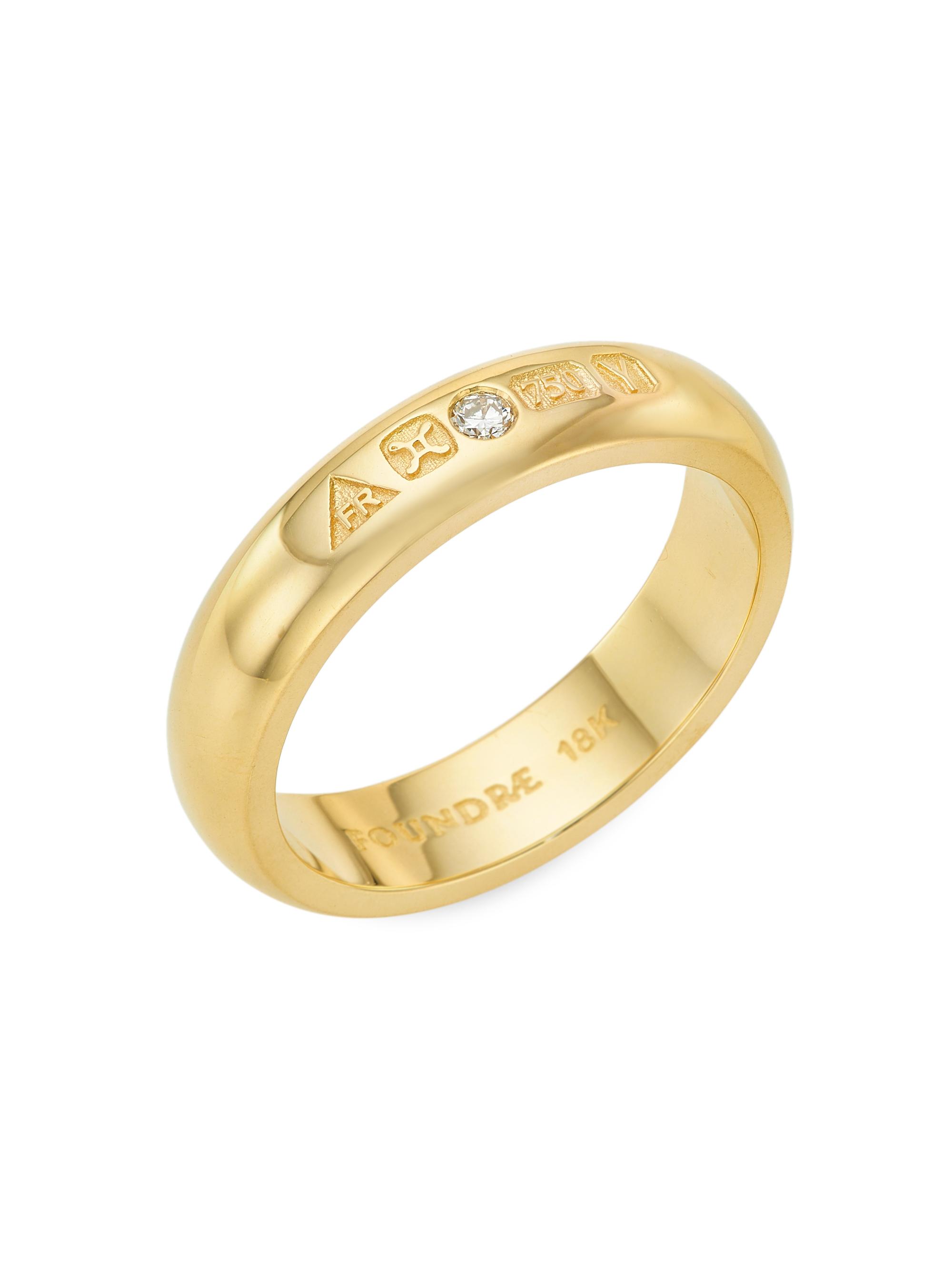 Foundrae Women's True Love 18K Yellow Gold Engravable Ring - Yellow Gold
