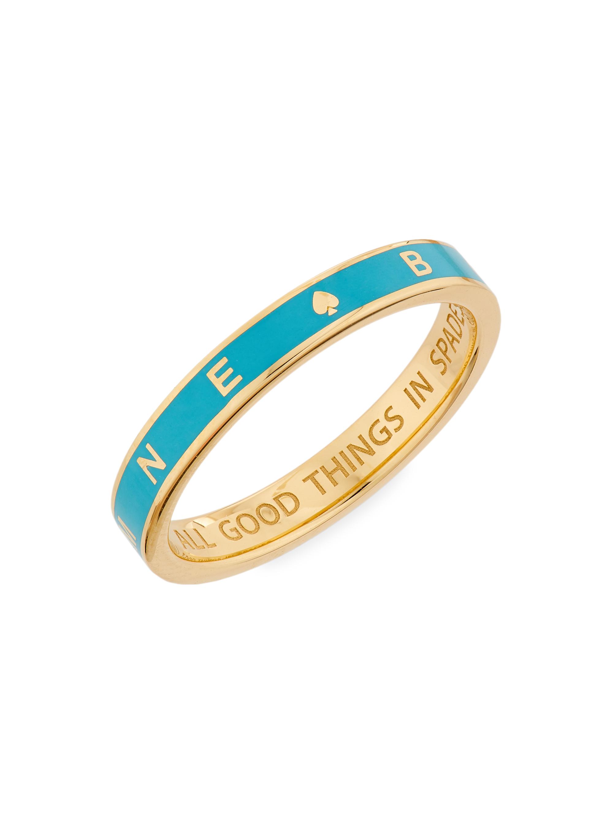 Foundrae Women's Reverie: The Path To Joy 18K Yellow Gold & Enamel Thin Band Ring - Gold