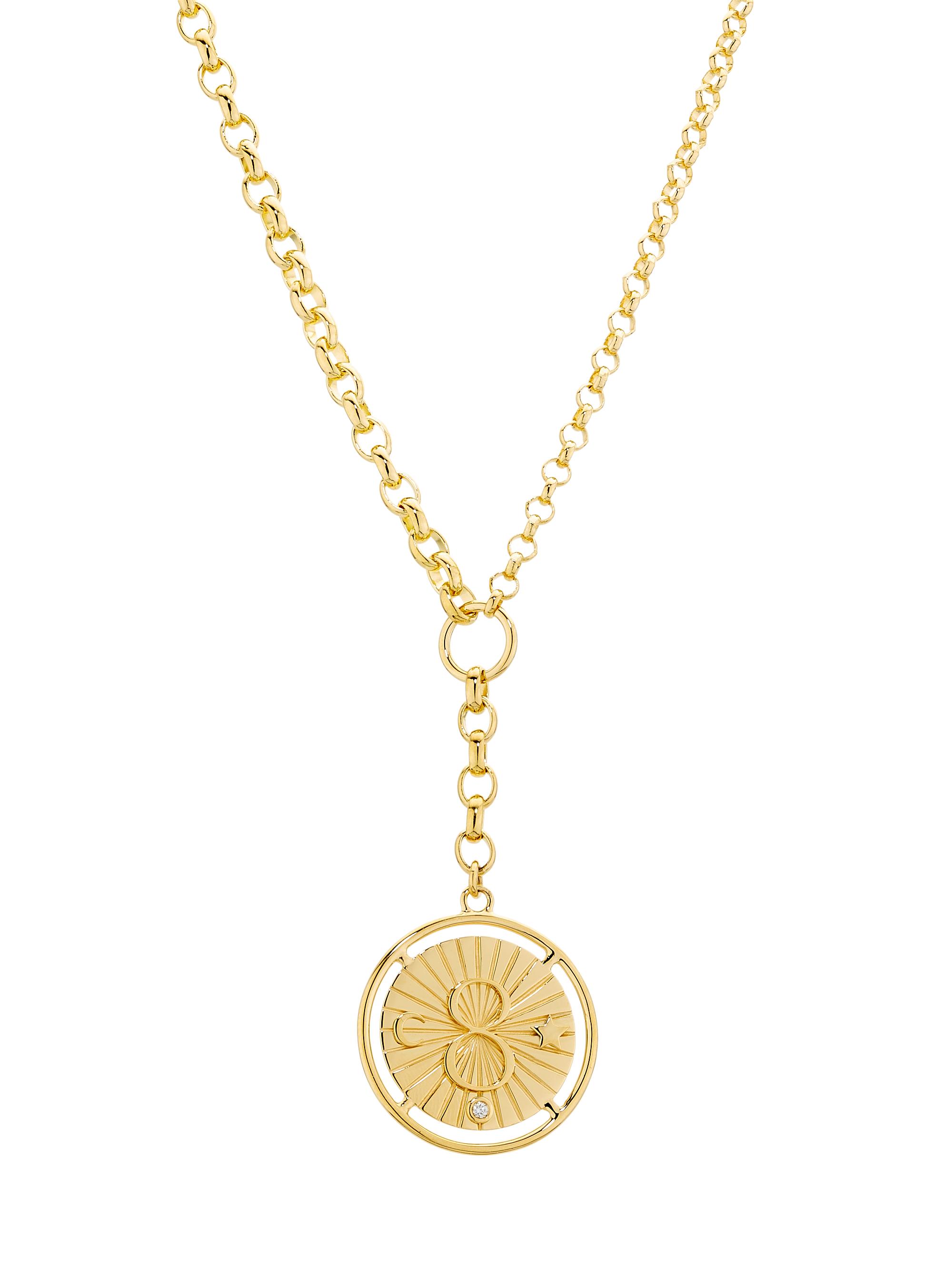 Foundrae Women's Karma 18K Yellow Gold & 0.03 TCW Diamond Pendant Necklace - Yellow Gold