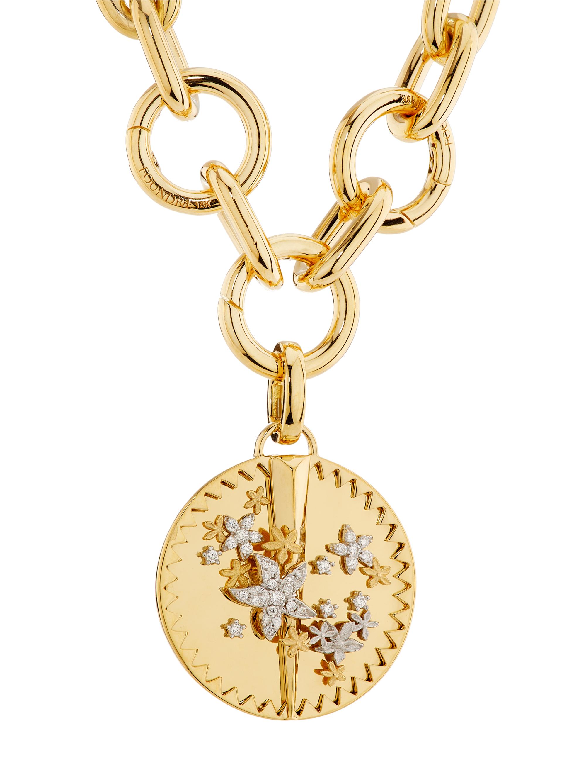 Foundrae Resilience 18K Yellow Gold & 0.13 TCW Diamond Oversized