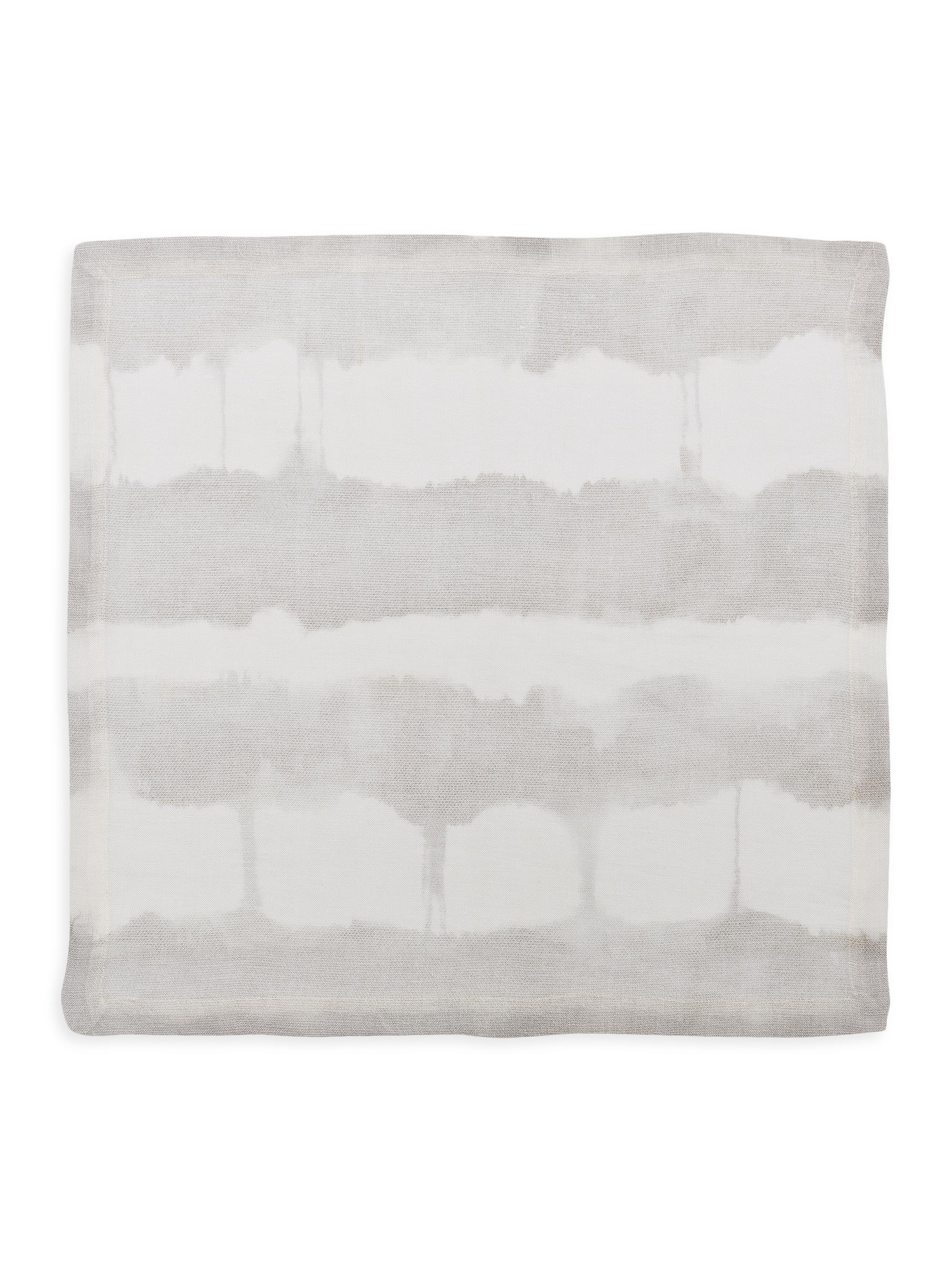 Kim Seybert Watercolor Stripe Napkin - White Blue Grey