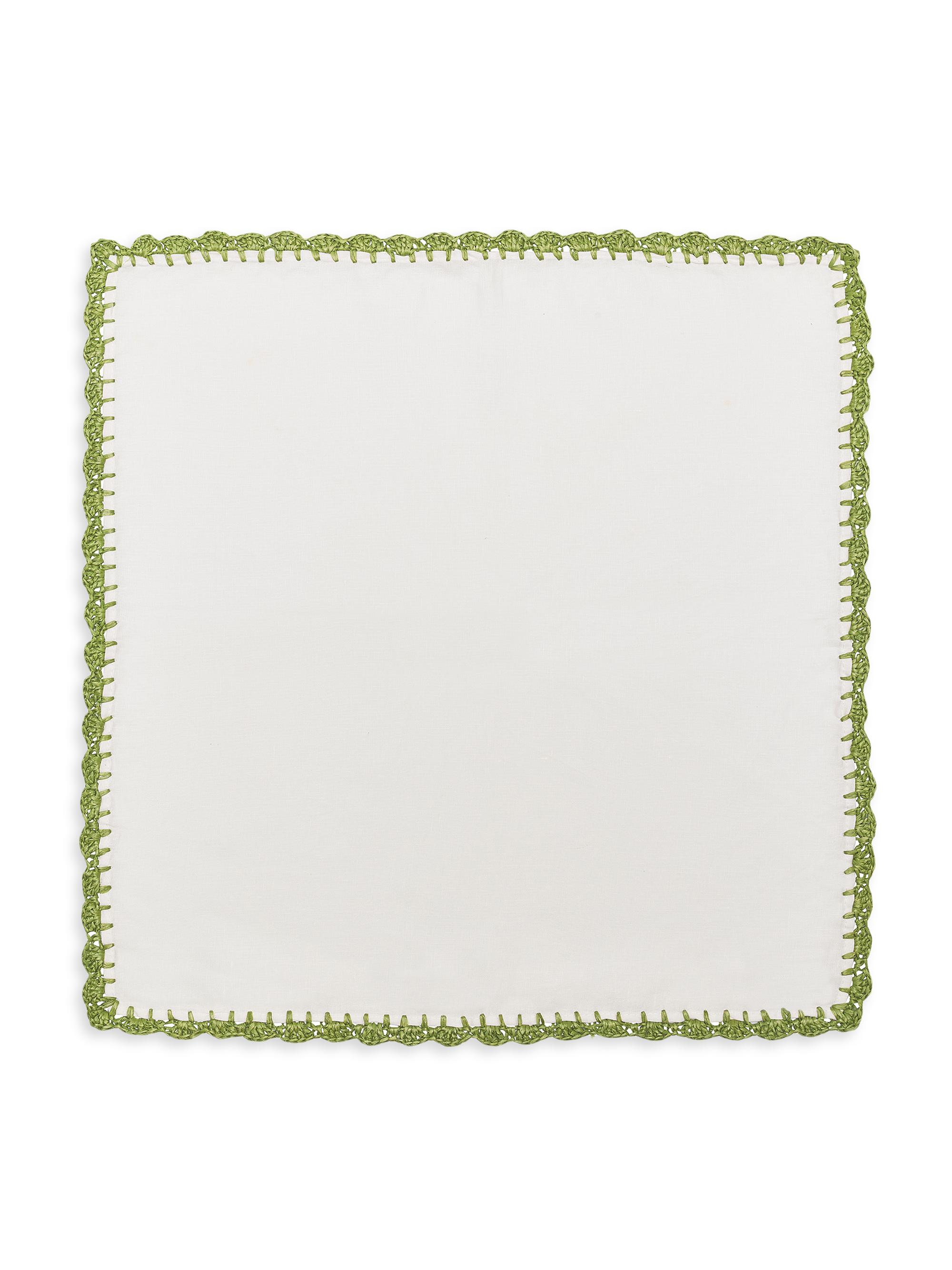 Kim Seybert Shell Edge Napkin - White Green