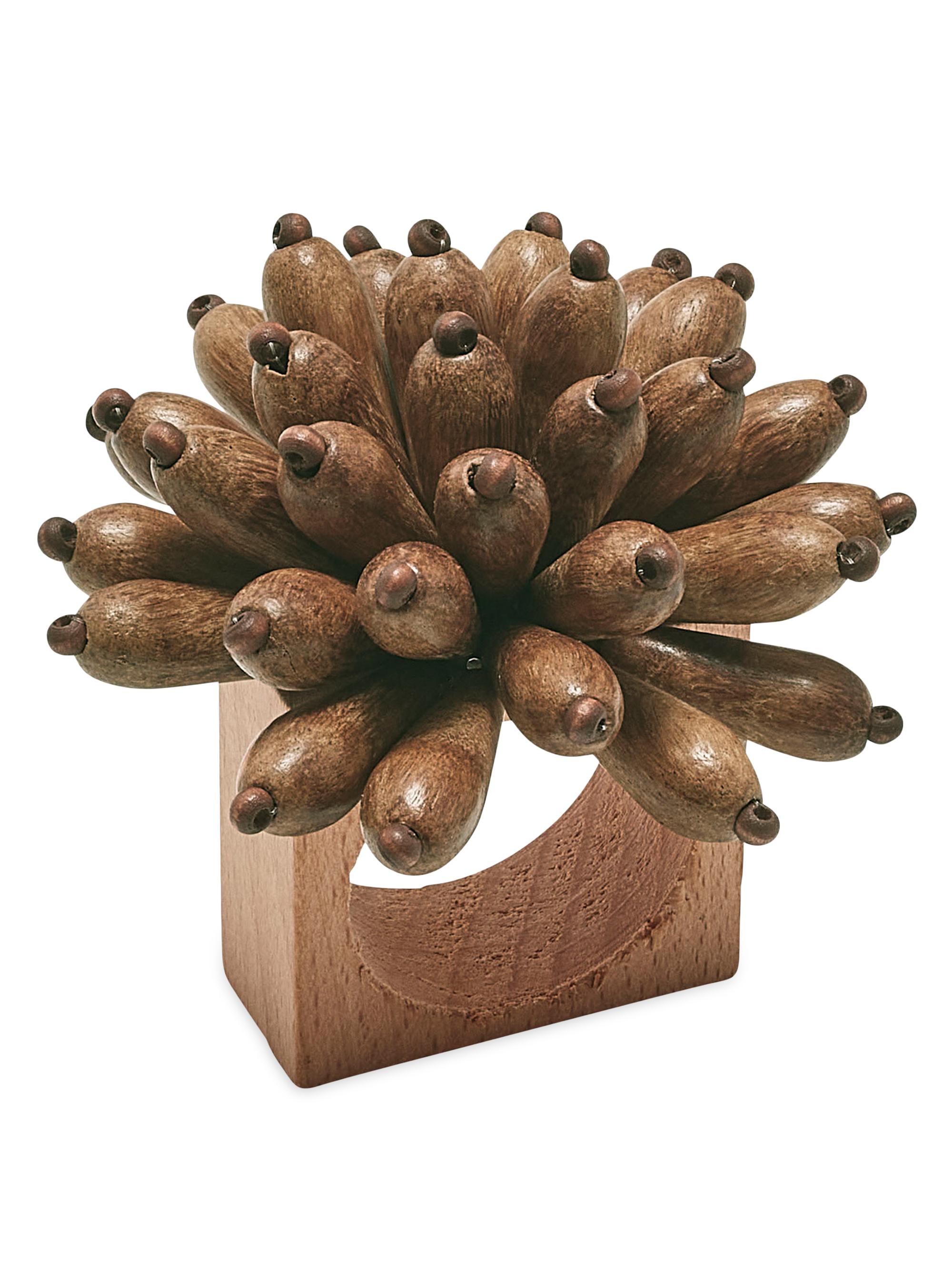 Kim Seybert Florette Napkin Ring - Brown