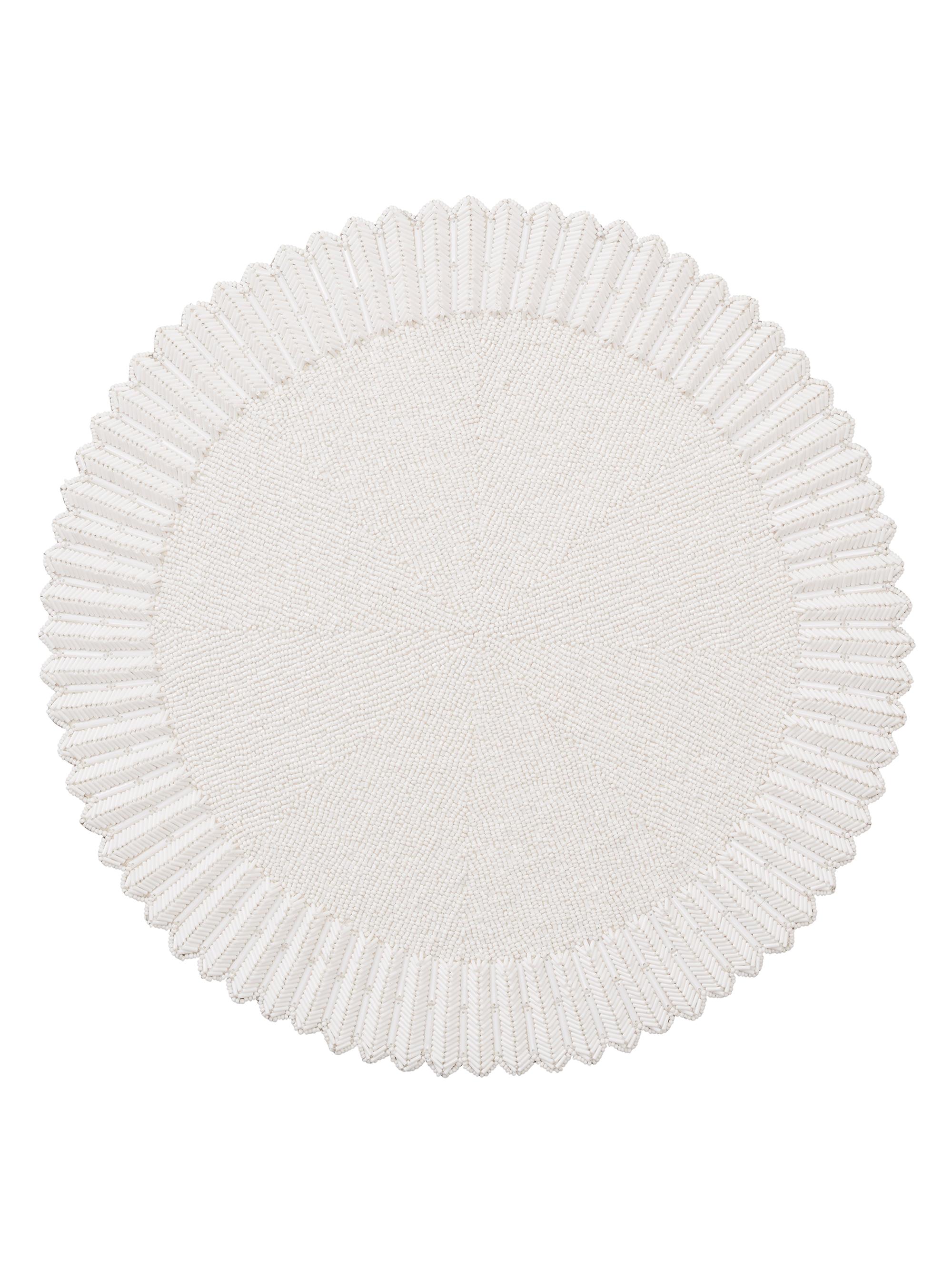Kim Seybert Lumina Beaded Placemat - White