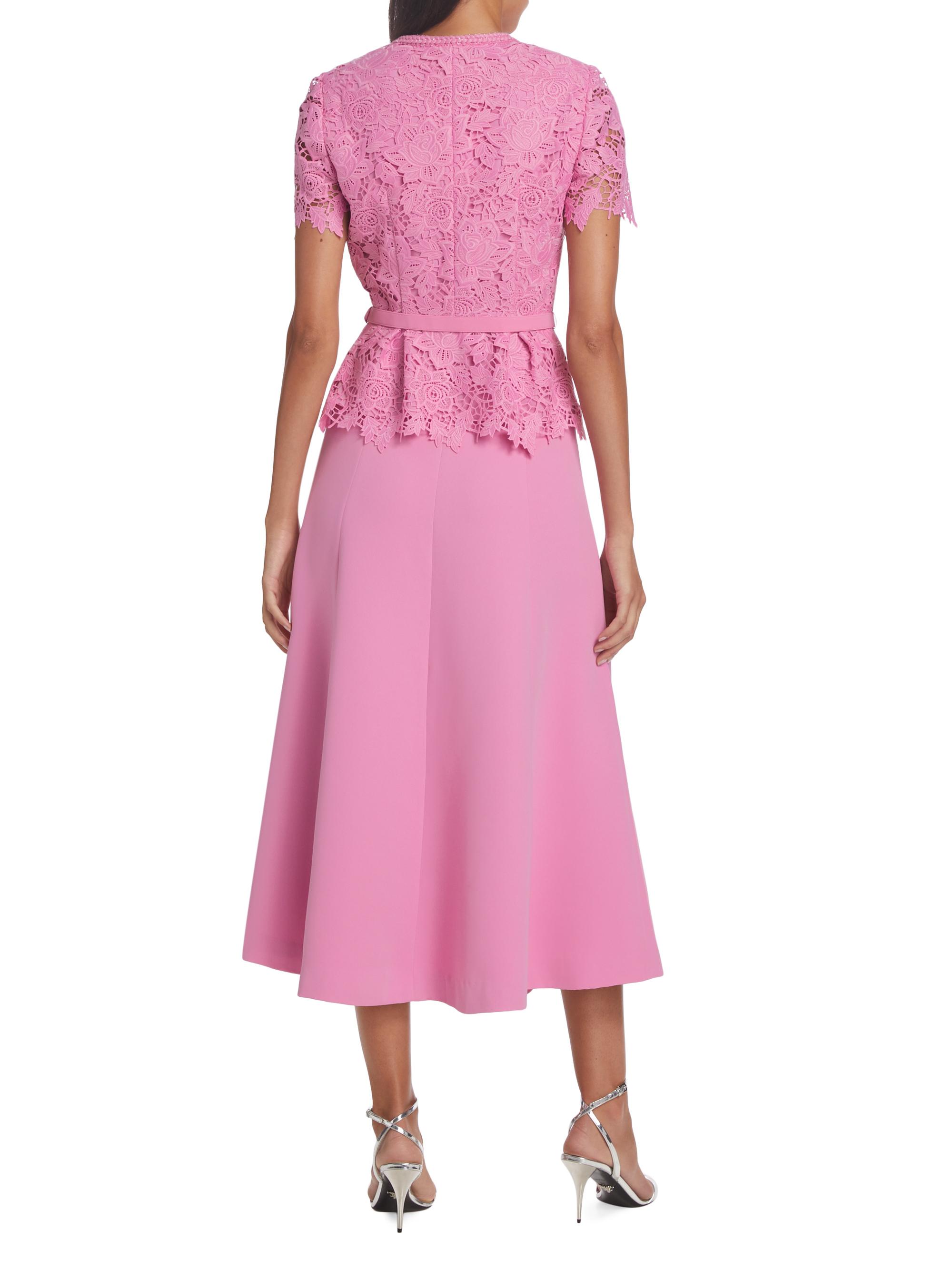 Self-Portrait Mixed-Media Lace Midi-Dress | Saks Fifth Avenue