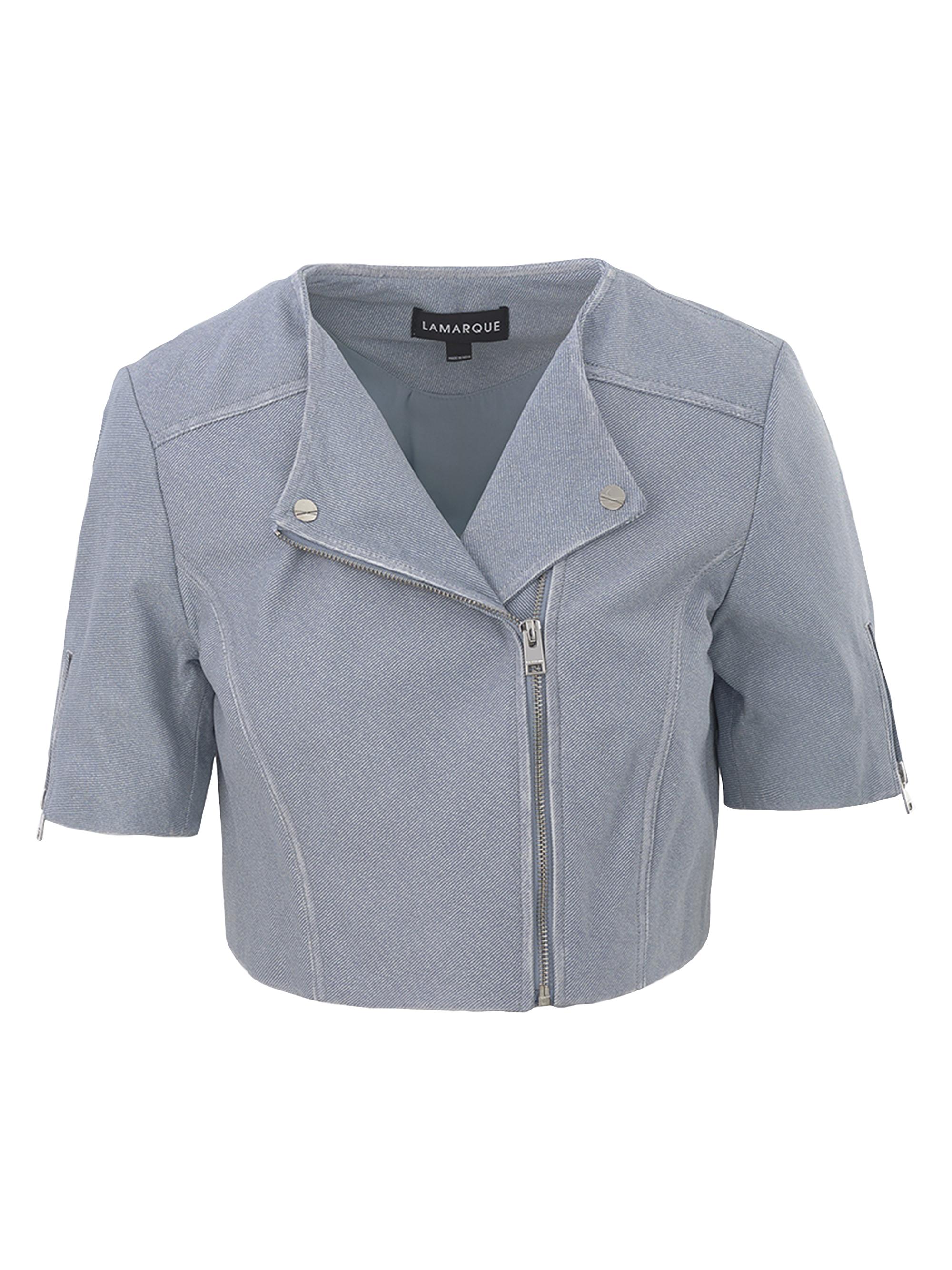 Kirsi Leather Crop Biker Jacket