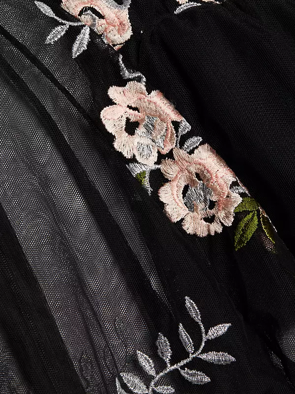 Shop Simone Rocha Floral Tulle Midi-Dress | Saks Fifth Avenue