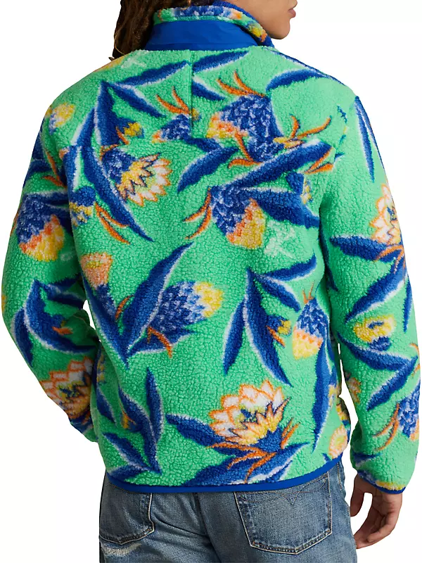 Shop Polo Ralph Lauren Hi-Pile Floral Fleece Jacket | Saks Fifth 