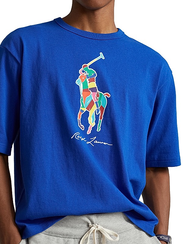 Shop Polo Ralph Lauren Colorblocked Big Pony Logo T-Shirt Shop Polo Ralph Lauren Colorblocked Big Pony Logo T-Shirt