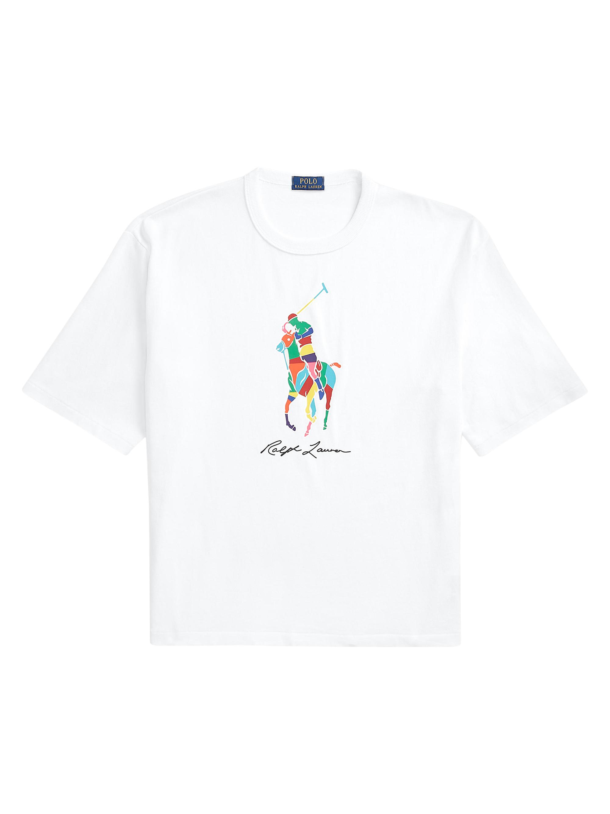 Polo Ralph Lauren Men's Colorblocked Big Pony Logo T-Shirt - White