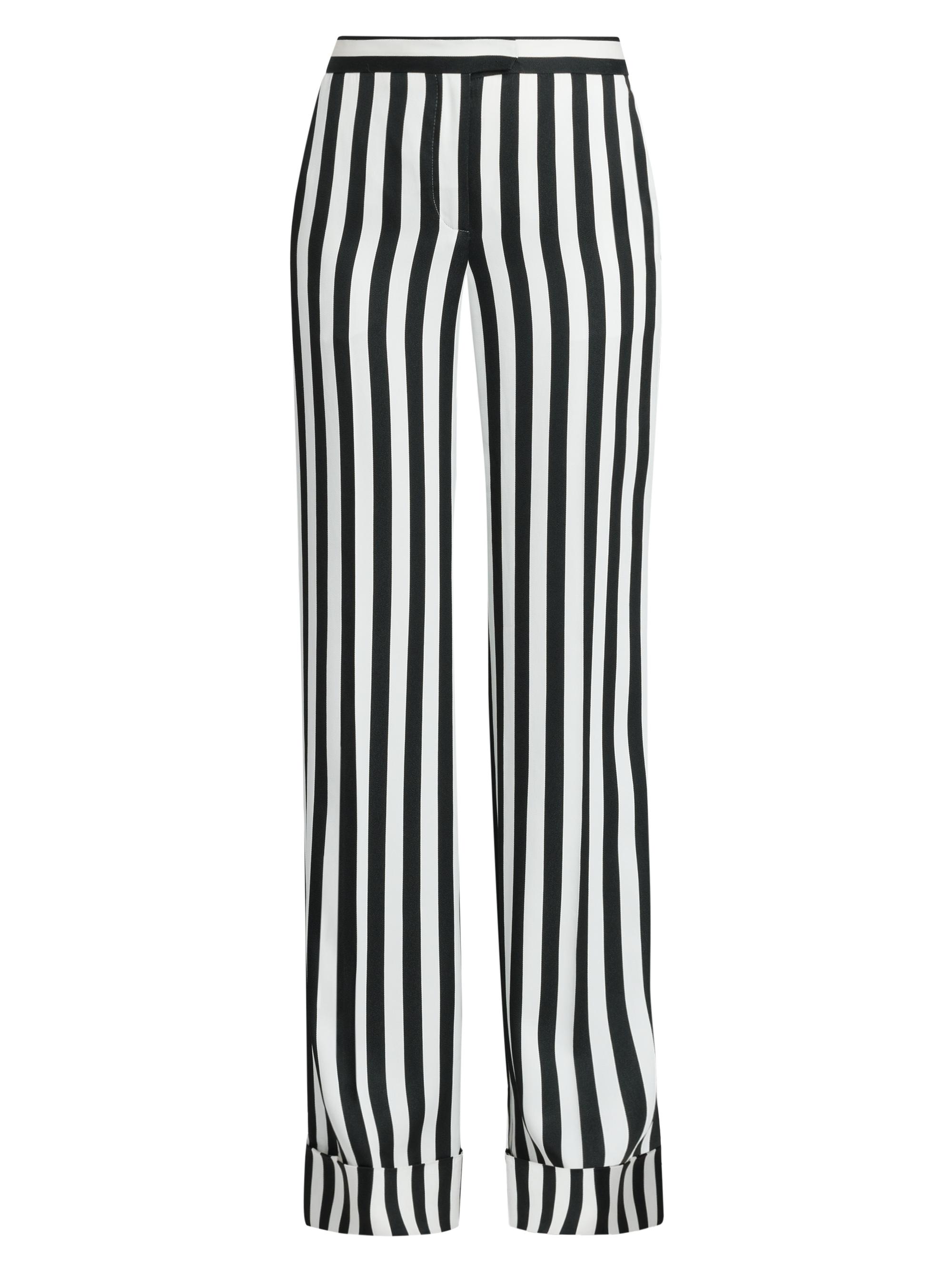 Moschino Women's Archive Stripes Wide-Leg Pants - Black White