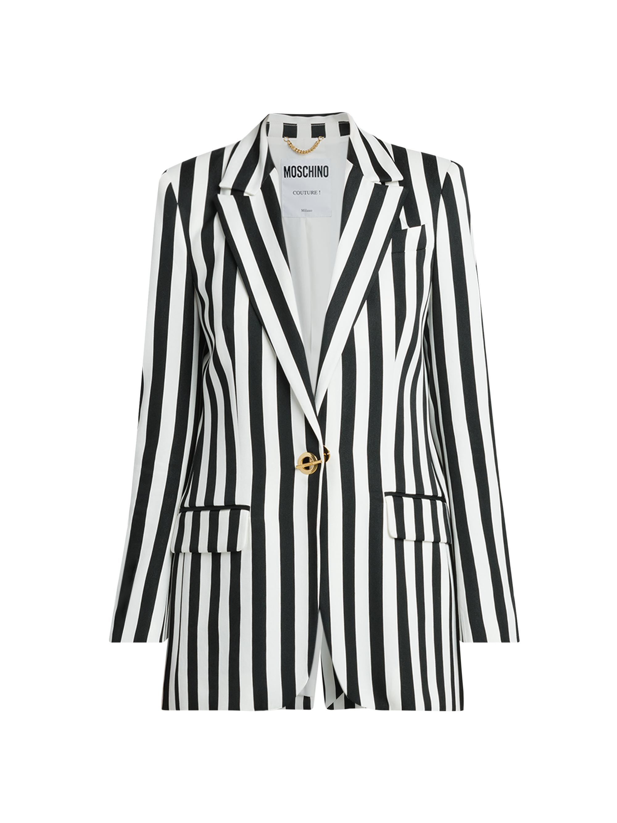 Moschino Women's Archive Stripes Tailored Jacket - Black White