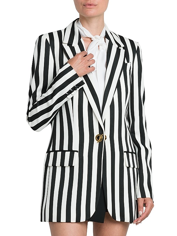 Shop Moschino Archive Stripes Tailored Jacket | Saks Fifth Shop Moschino Archive Stripes Tailored Jacket | Saks Fifth