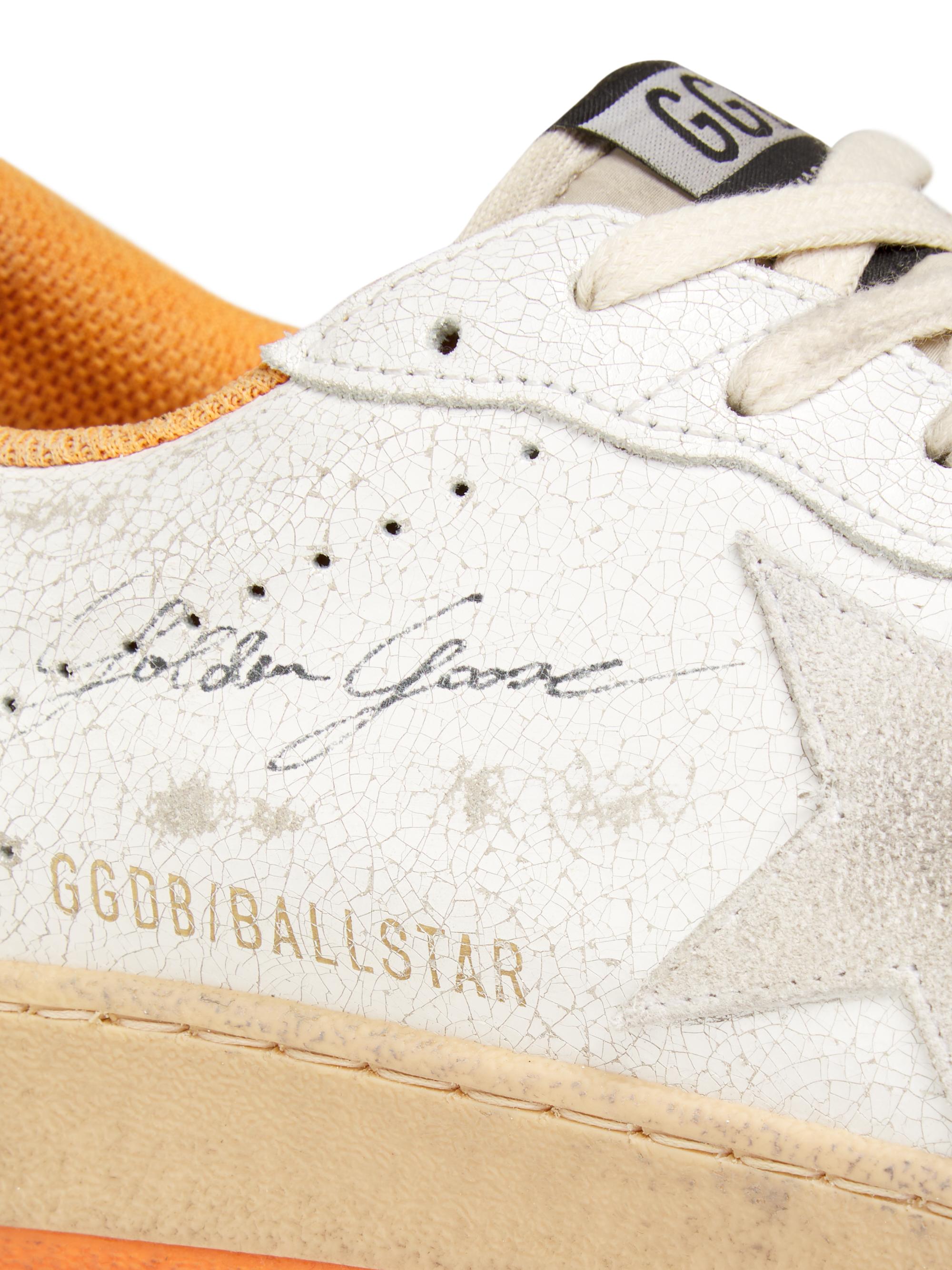 Golden Goose Ball Star Crackled Leather Sneakers | Saks Fifth Avenue