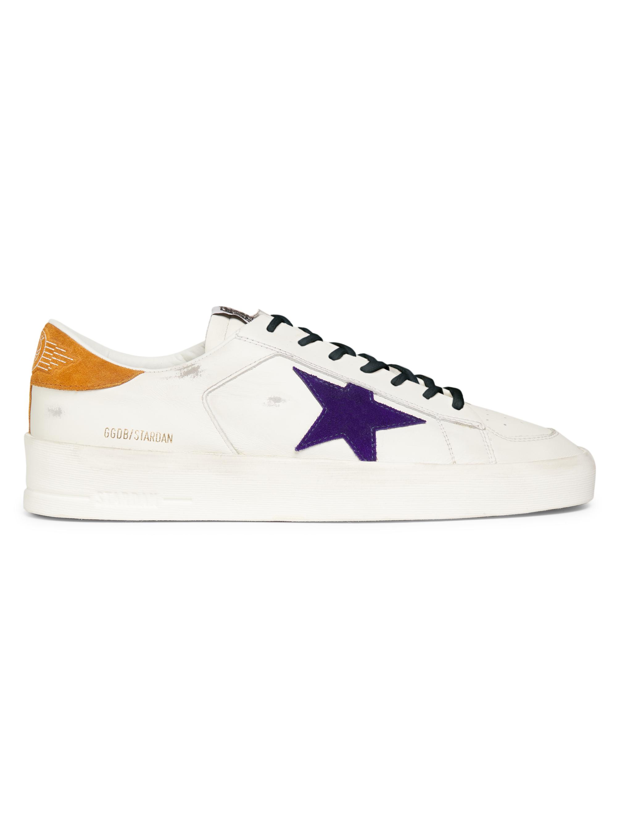 Golden Goose Men's Stardan Leather & Suede Sneakers - White Blue Cathay Spice