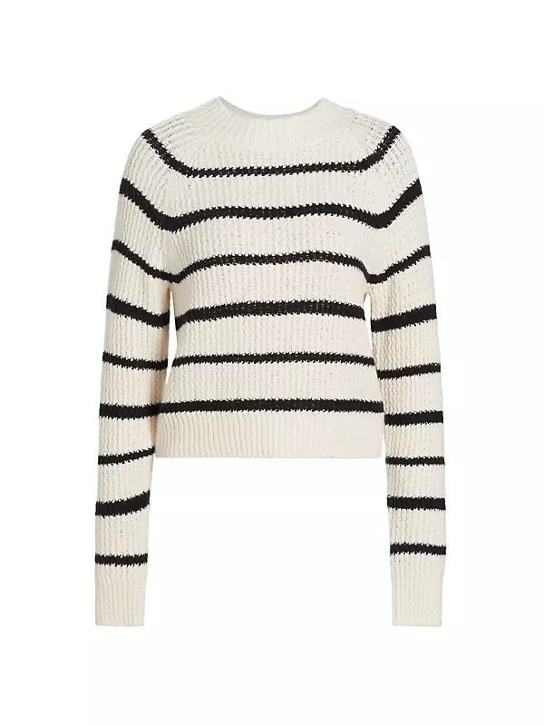 Shop Vince Cotton-Blend Striped Sweater | Saks Fifth Avenue