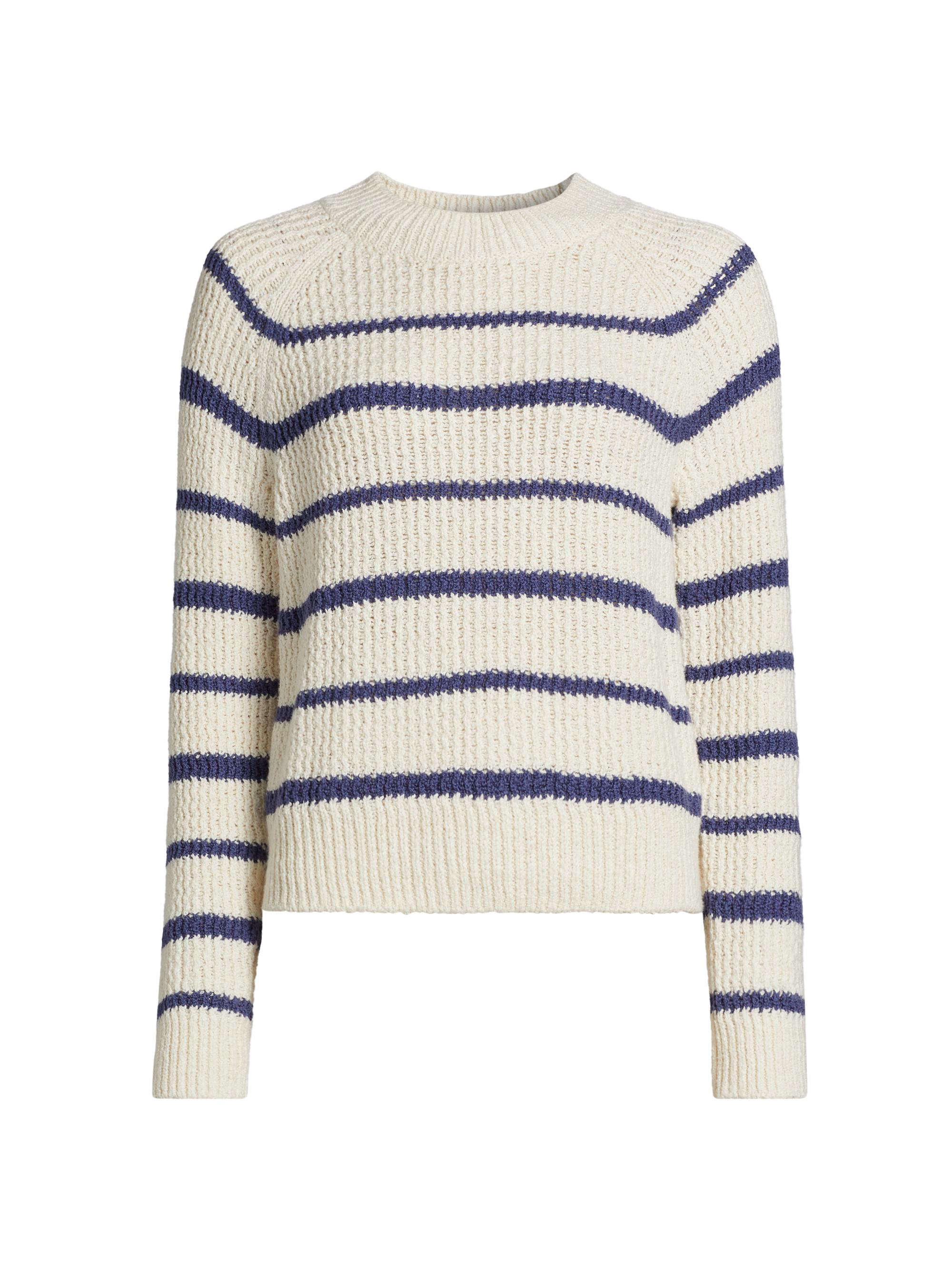 Vince Cotton-Blend Striped Sweater | Saks Fifth Avenue