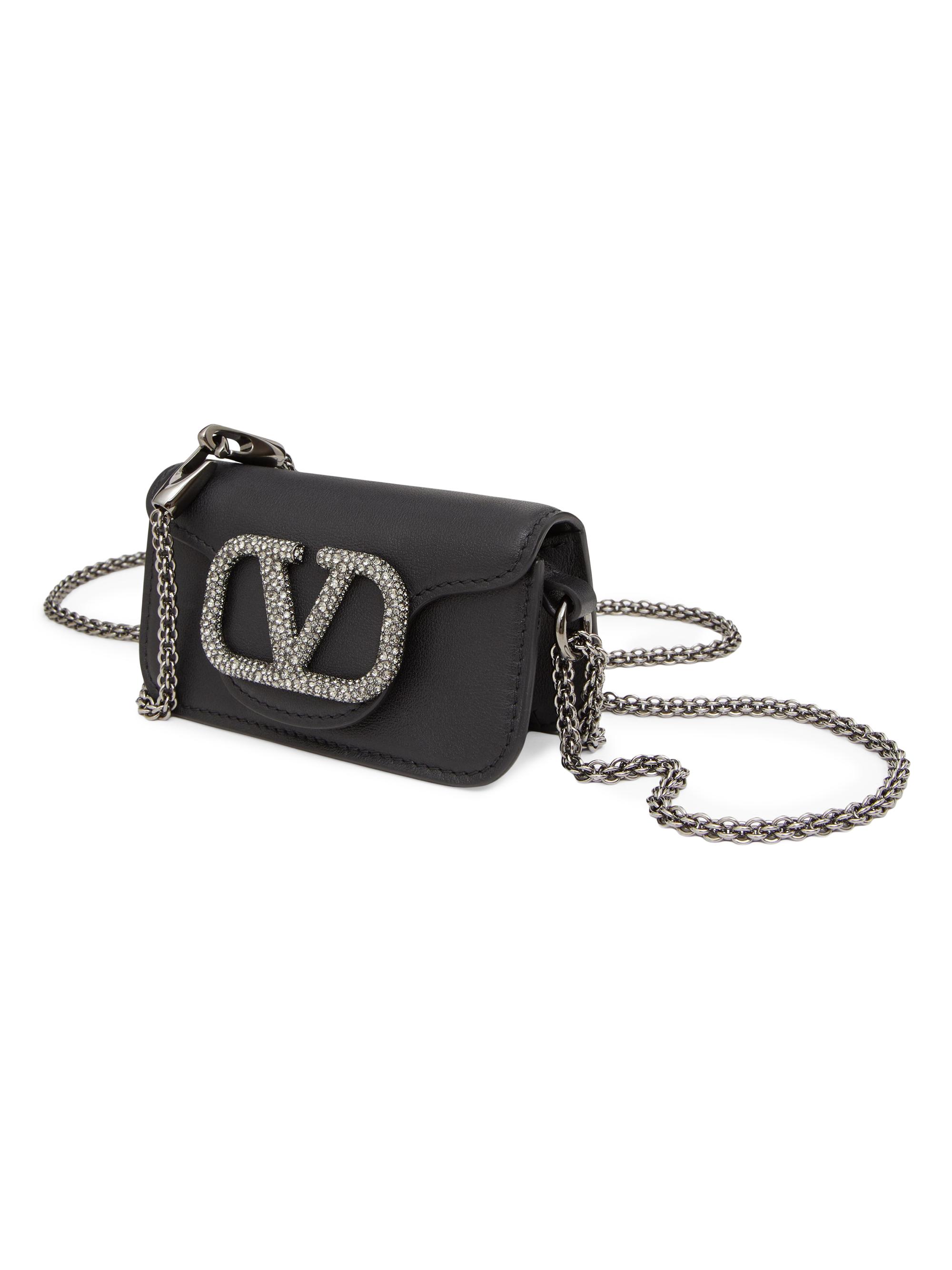 Valentino Garavani Locò Micro Bag With Chain And Jewel Logo