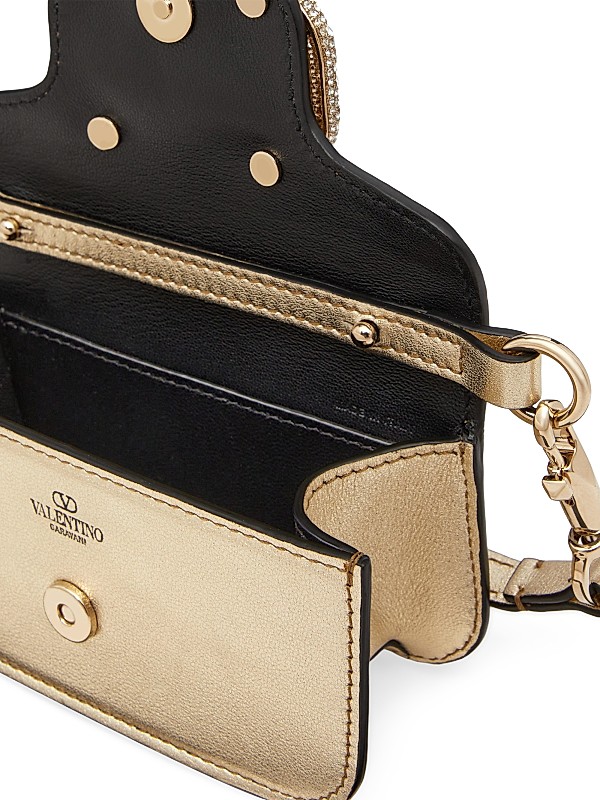 Shop Valentino Garavani Locò Micro Bag With Chain And Jewel Shop Valentino Garavani Locò Micro Bag With Chain And Jewel