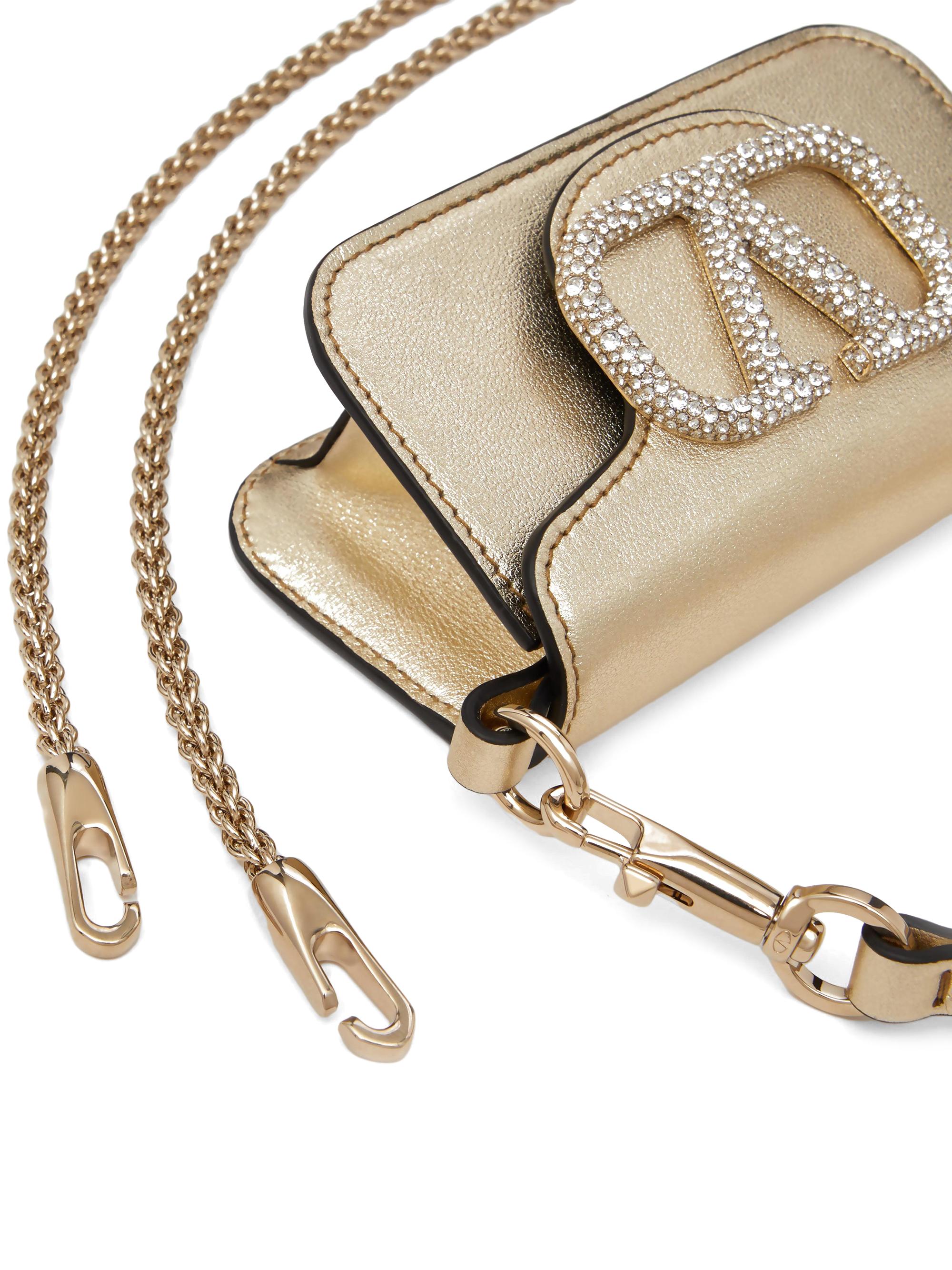 Shop Valentino Garavani Locò Micro Bag With Chain And Jewel Logo 