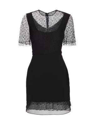 Cotton-blend lace dress