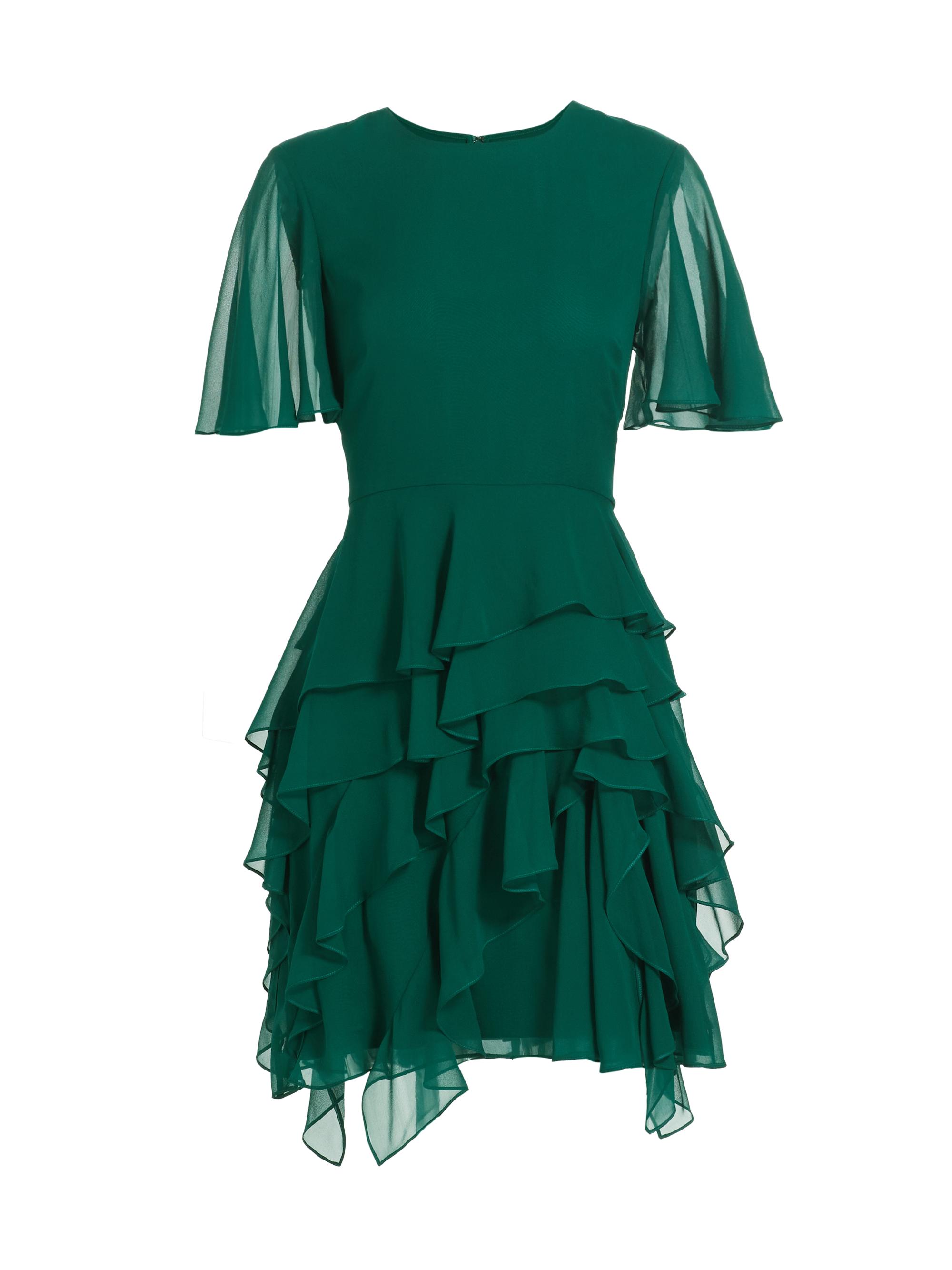 Jason Wu Collection Women's Silk Chiffon Ruffled Minidress - Ocean Sea Green
