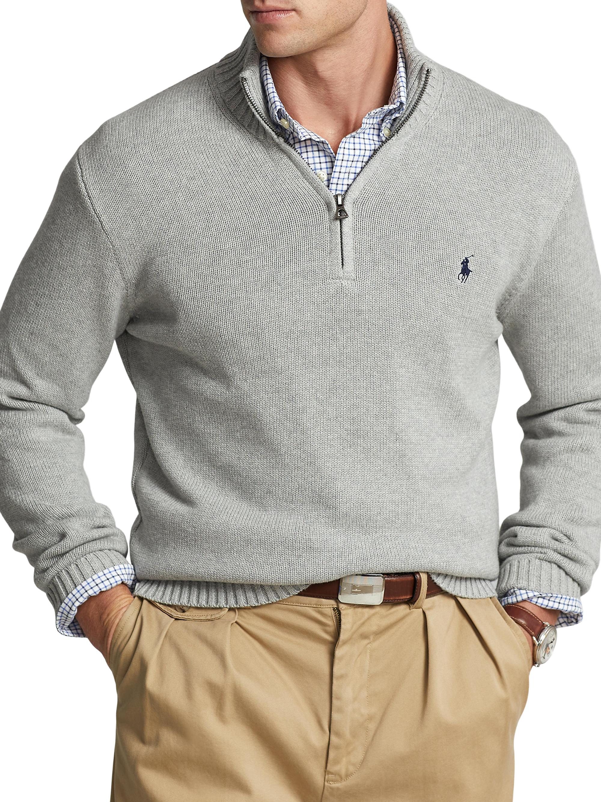 Polo Ralph Lauren Knit Cotton Quarter-Zip Pullover | Saks Fifth Avenue