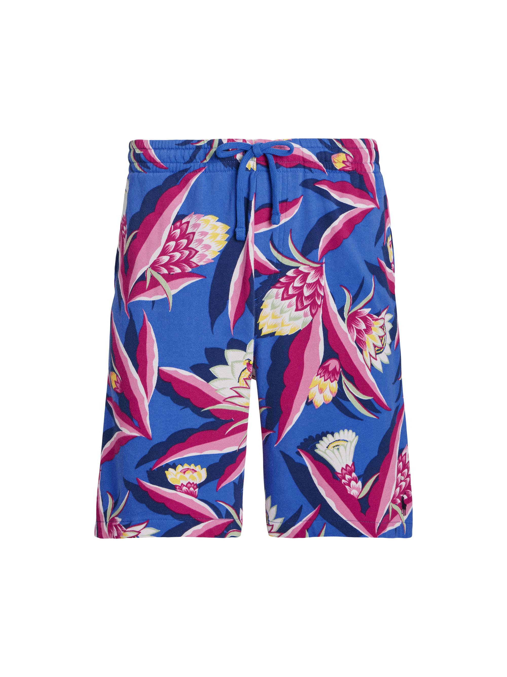 Polo Ralph Lauren Men's Spa Terry Athletic Shorts - Bonheur Floral Spa Royal