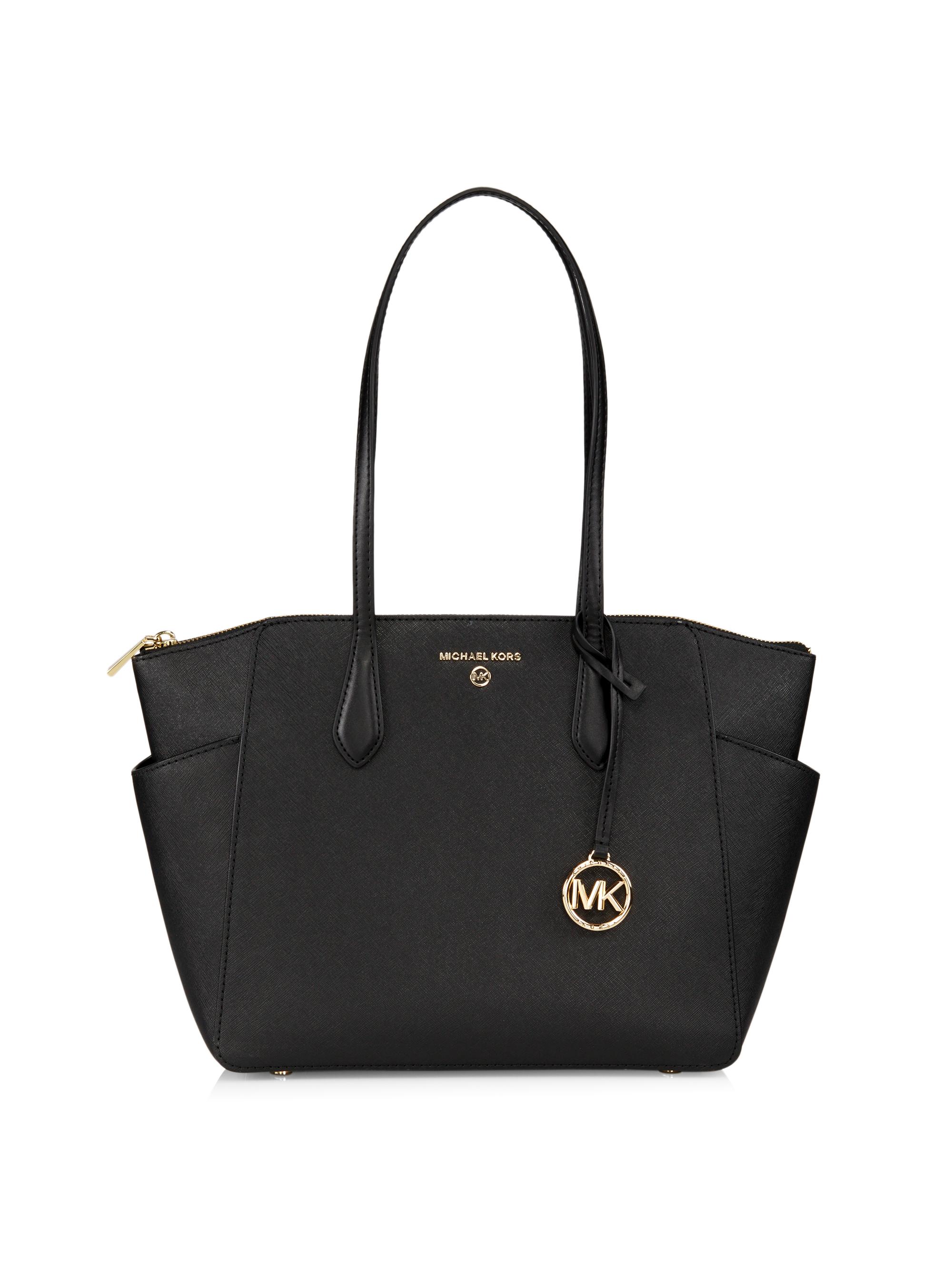 MICHAEL Michael Kors Women's  Marilyn Saffiano Leather Tote Bag - Black