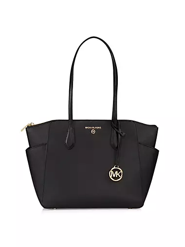 Medium Marilyn Saffiano Leather Tote Bag