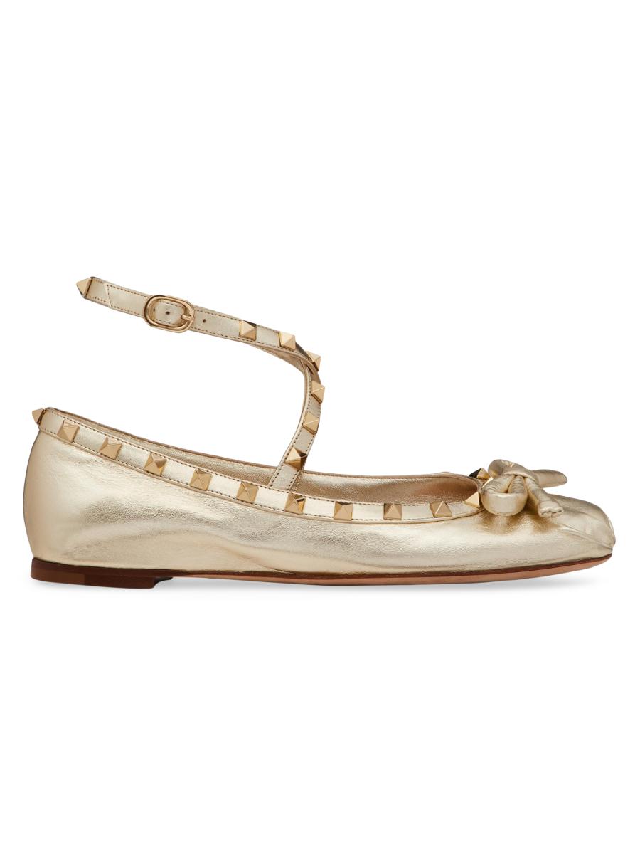 Valentino Garavani Rockstud Laminated Nappa Leather