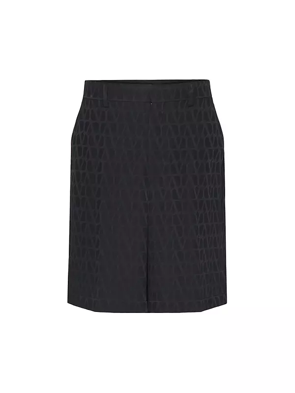 Shop Valentino Garavani Bermuda Shorts In Silk With All-over Toile  Iconographe Pattern