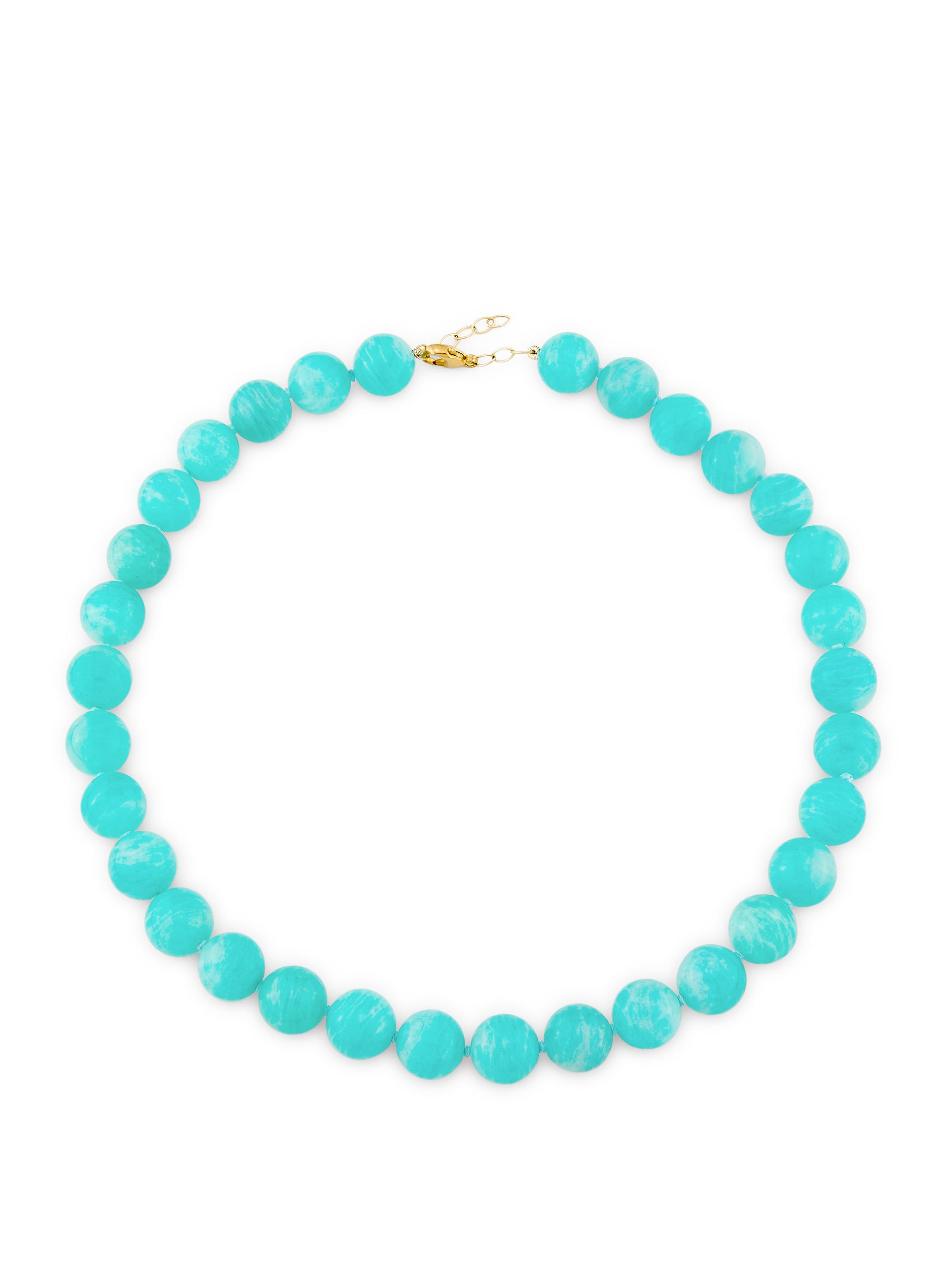 Jia Jia Women's Oracle 14K Yellow Gold & Amazonite Beaded Necklace - Aqua