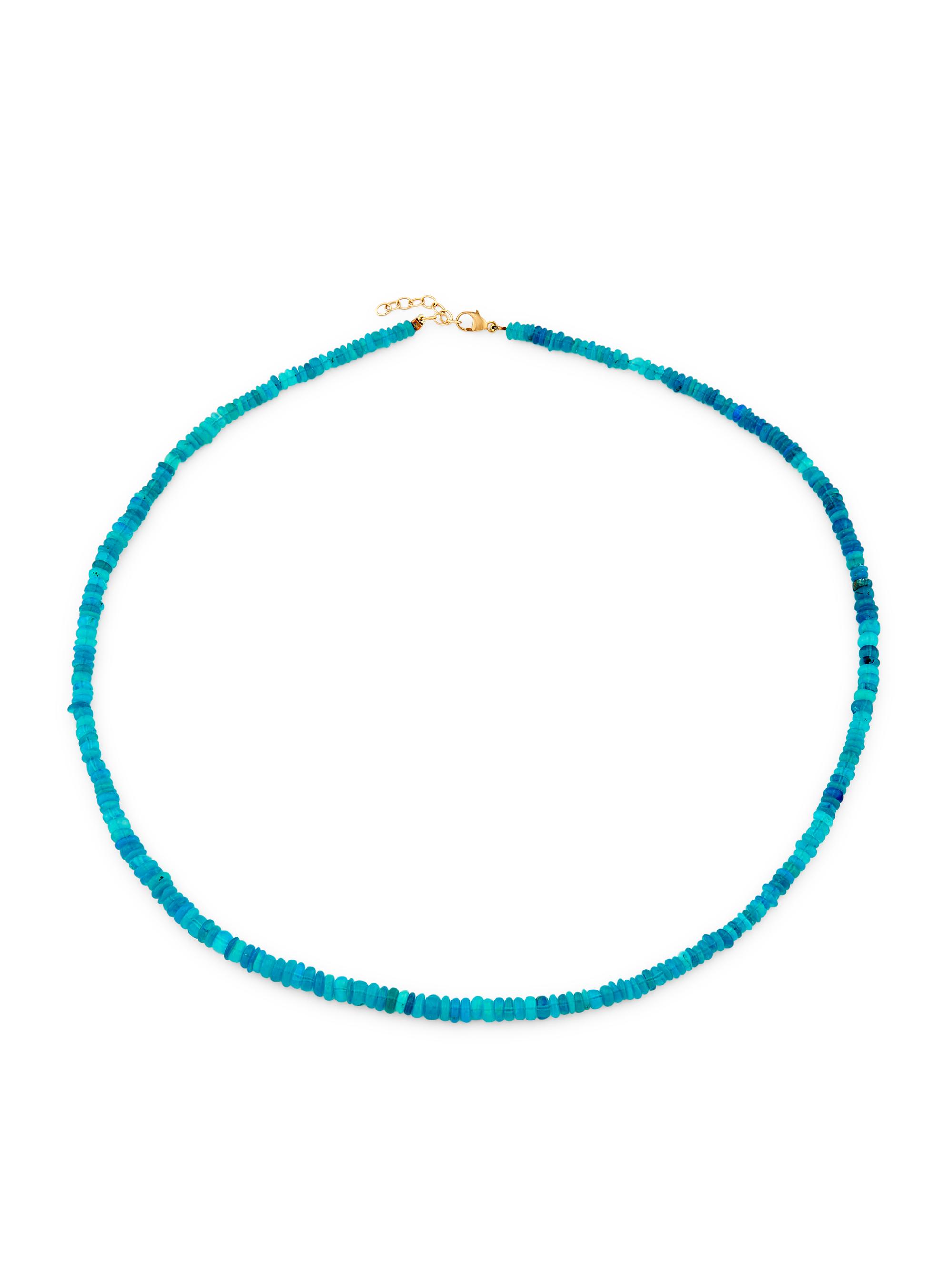 Jia Jia Women's Soleil 14K Yellow Gold & Blue Opal Beaded Necklace - Blue