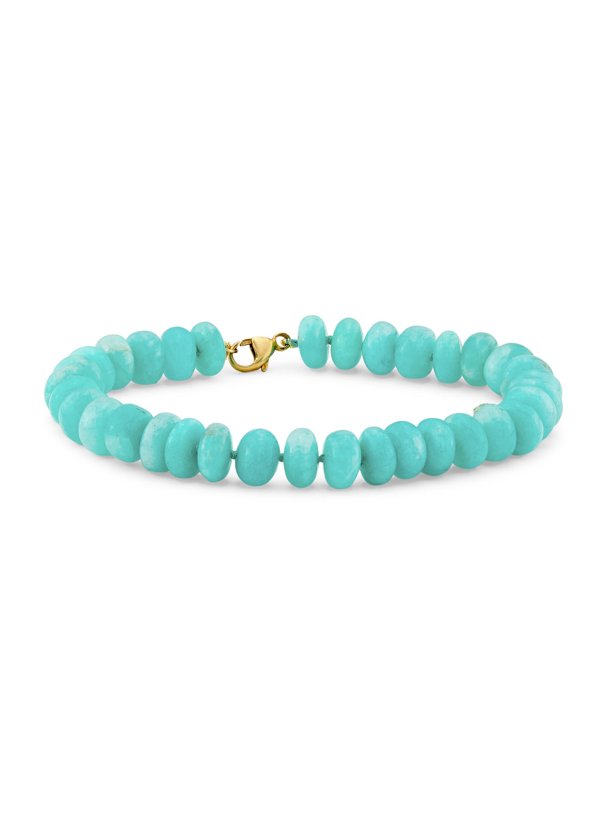 Jia Jia Women's Oracle 14K Yellow Gold & Amazonite Beaded Bracelet - Smoke