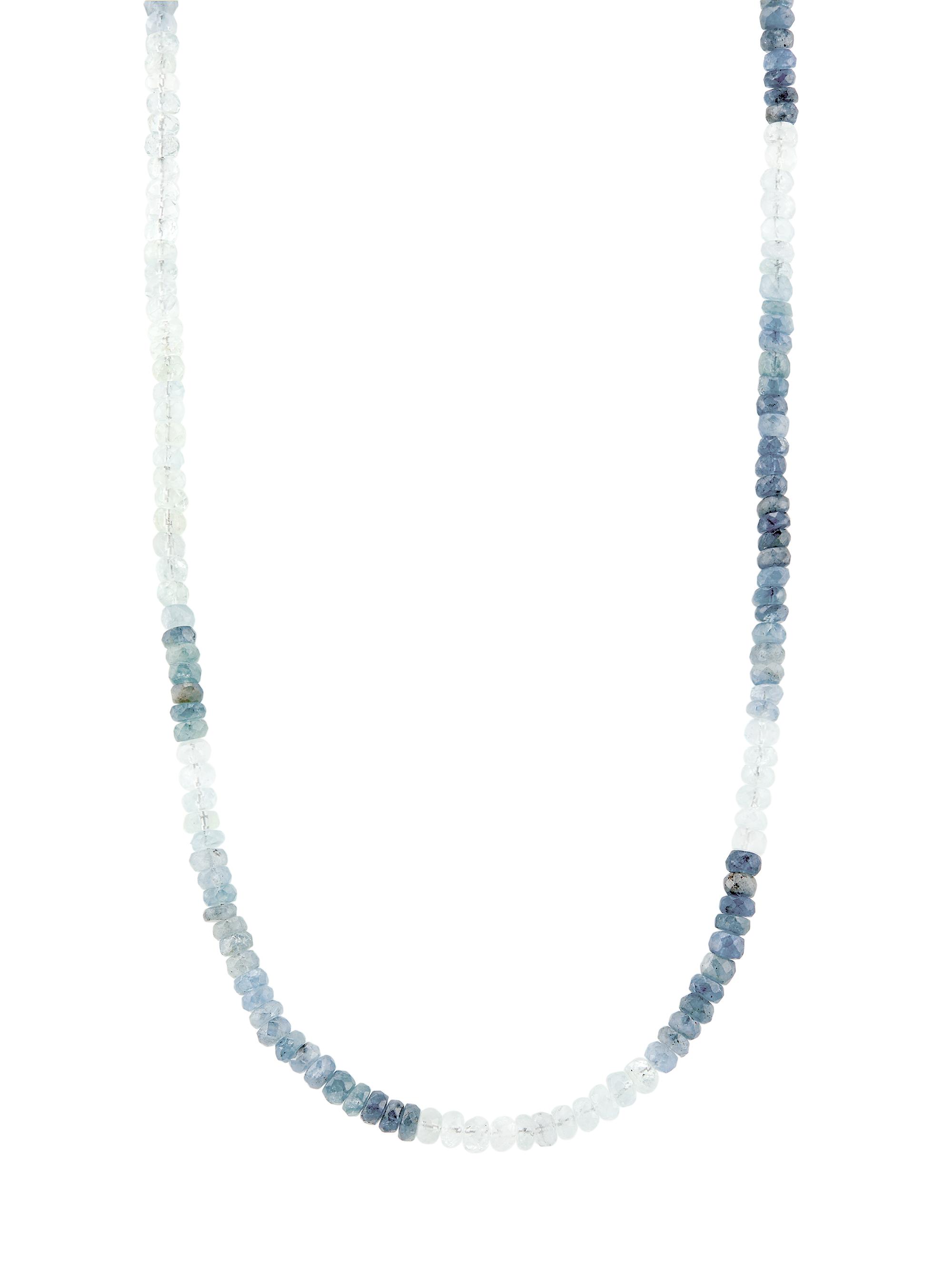 Jia Jia Women's Oracle 14K Yellow Gold & Moss Aquamarine Beaded Necklace - Blue