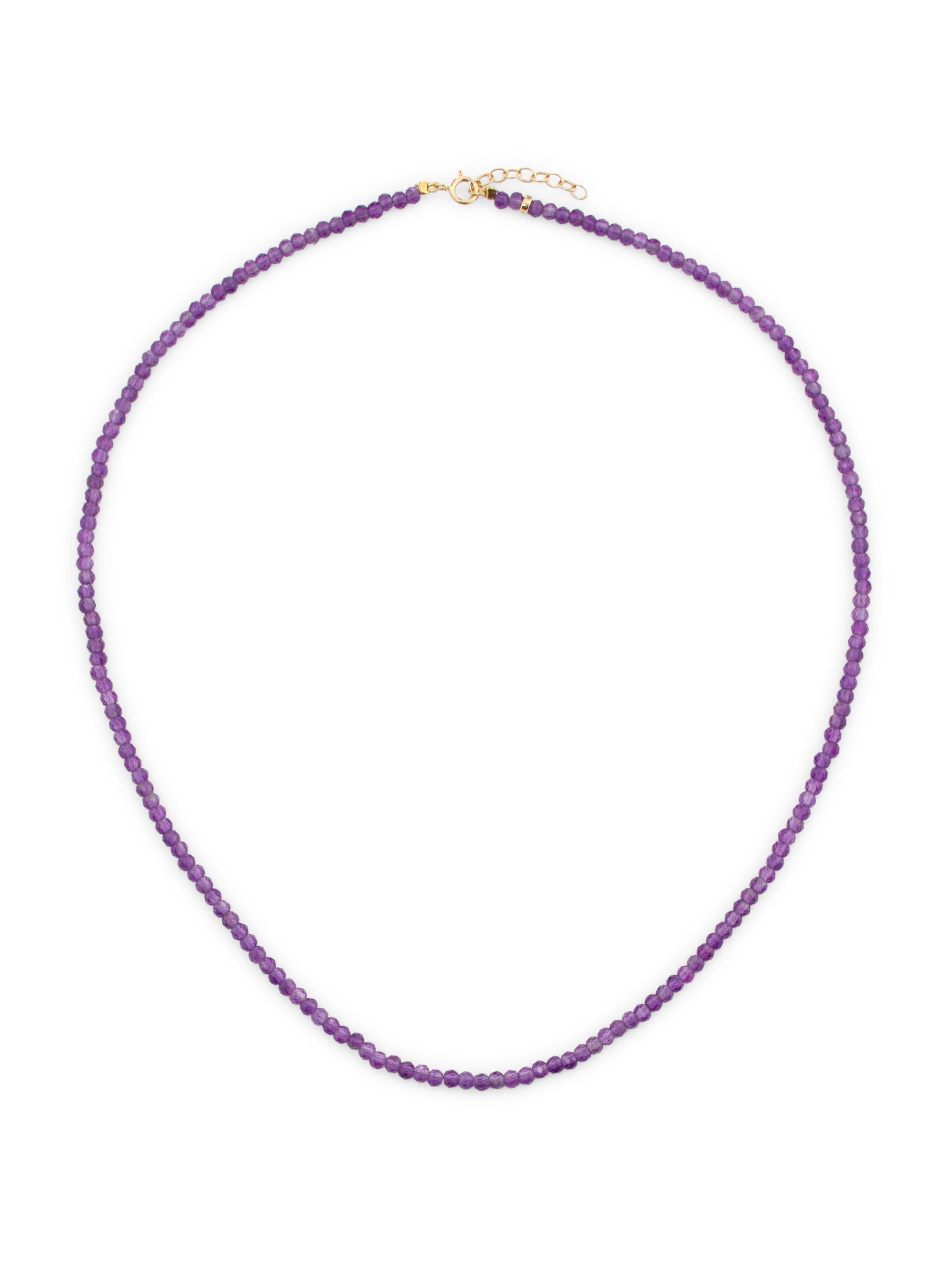 Jia Jia Women's Birthstone 14K Yellow Gold & Gemstone Beaded Necklace - Amethyst