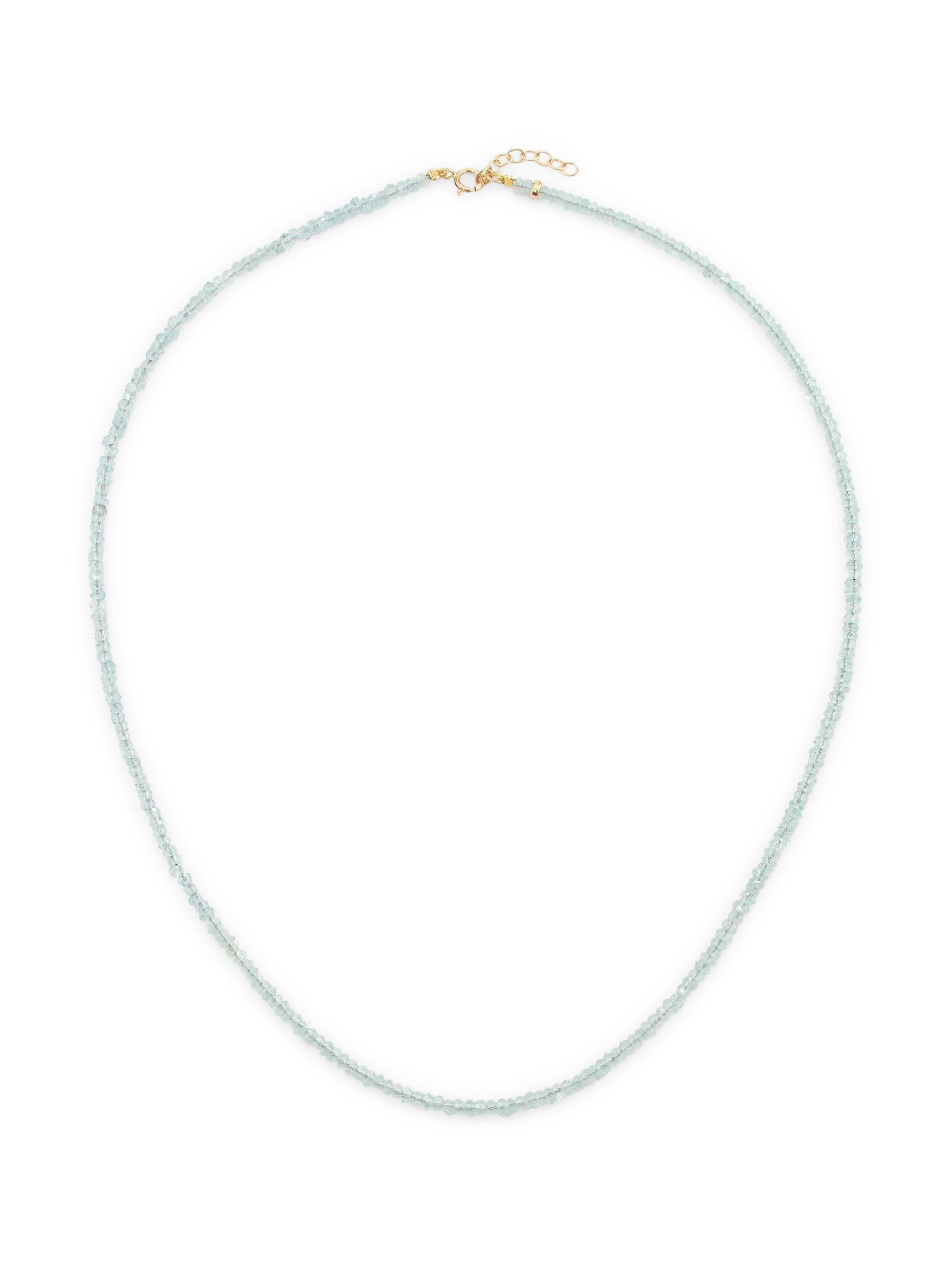 Jia Jia Women's Birthstone 14K Yellow Gold & Gemstone Beaded Necklace - Aquamarine